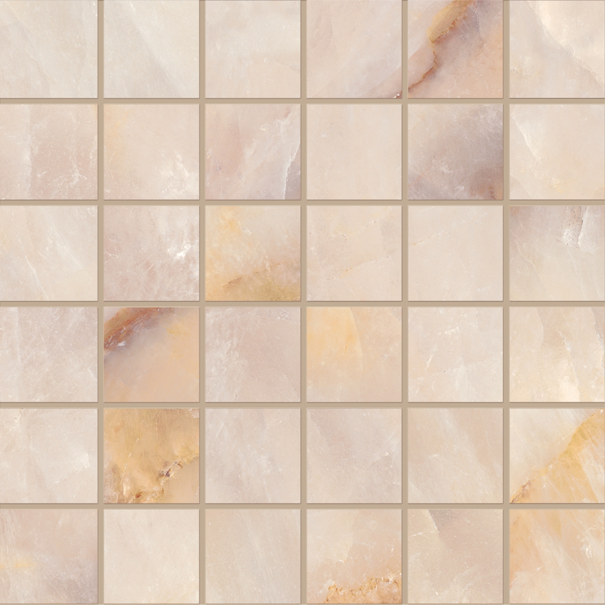 Tele di Marmo Crystal Extra Mosaico 5x5 Extra Pink