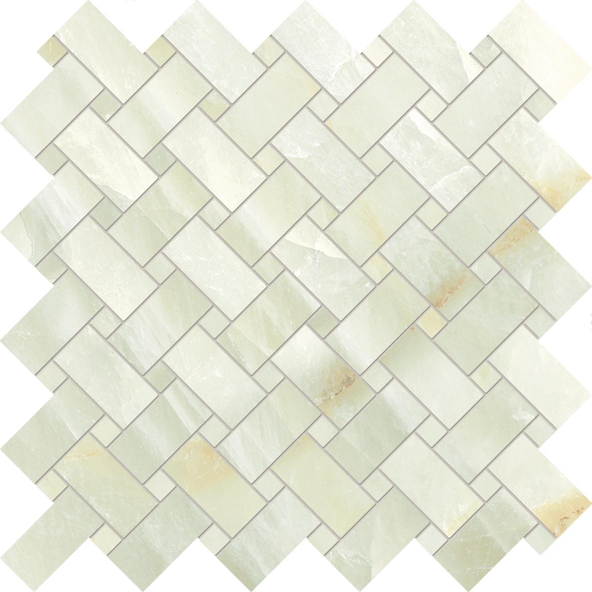 Tele di Marmo Crystal Extra Mosaico Intrecci Extra Light Green