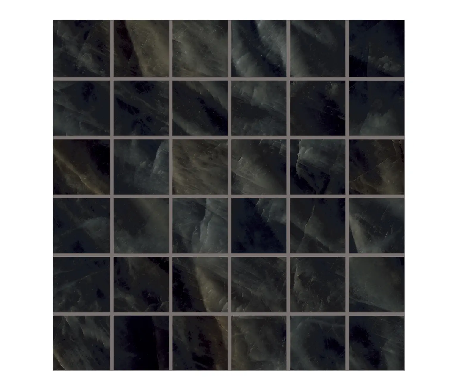 EMILGROUP - Tele di Marmo Crystal Vitrum Mosaico 5x5 Vitrum Black