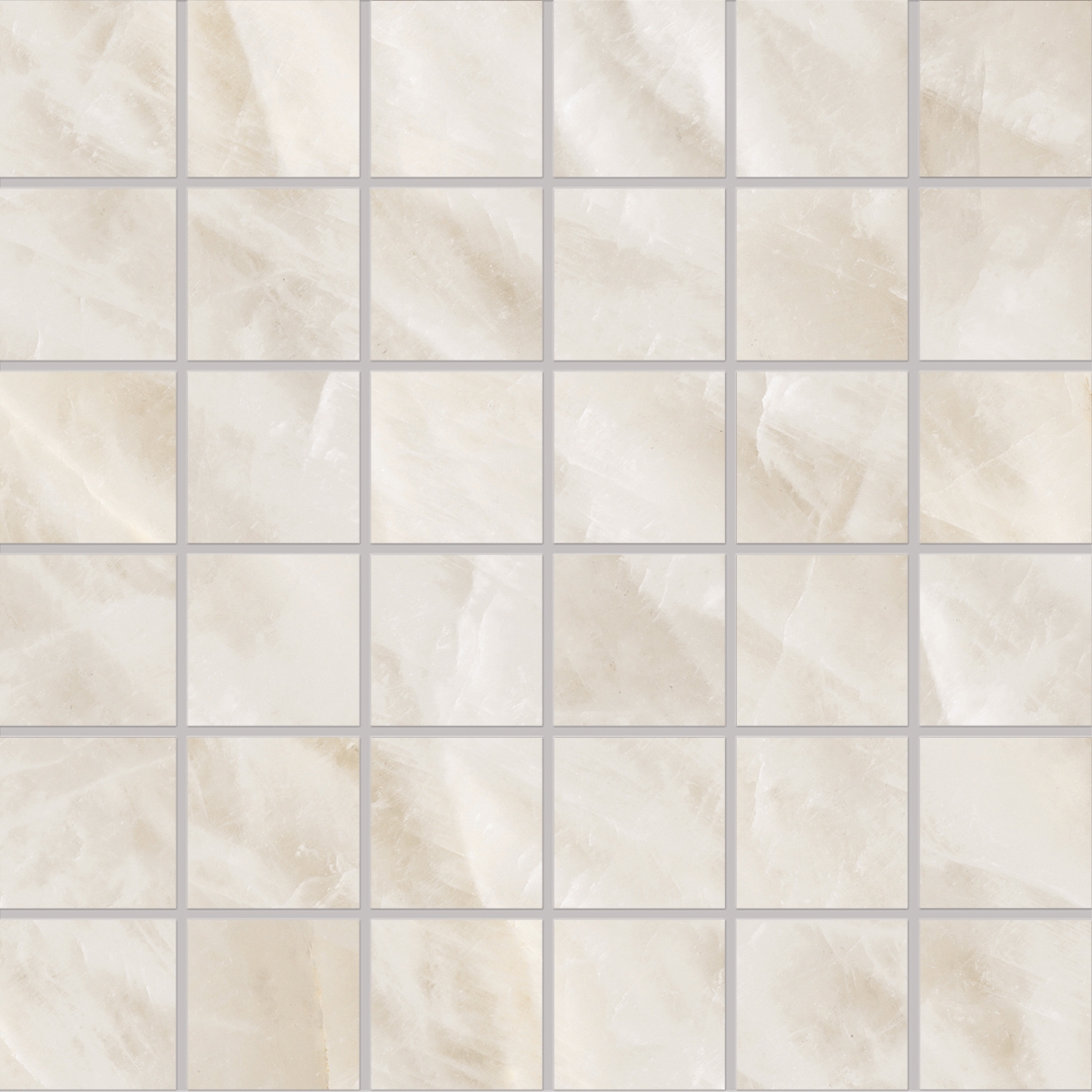 Tele di Marmo Crystal Vitrum Mosaico 5x5 Vitrum White