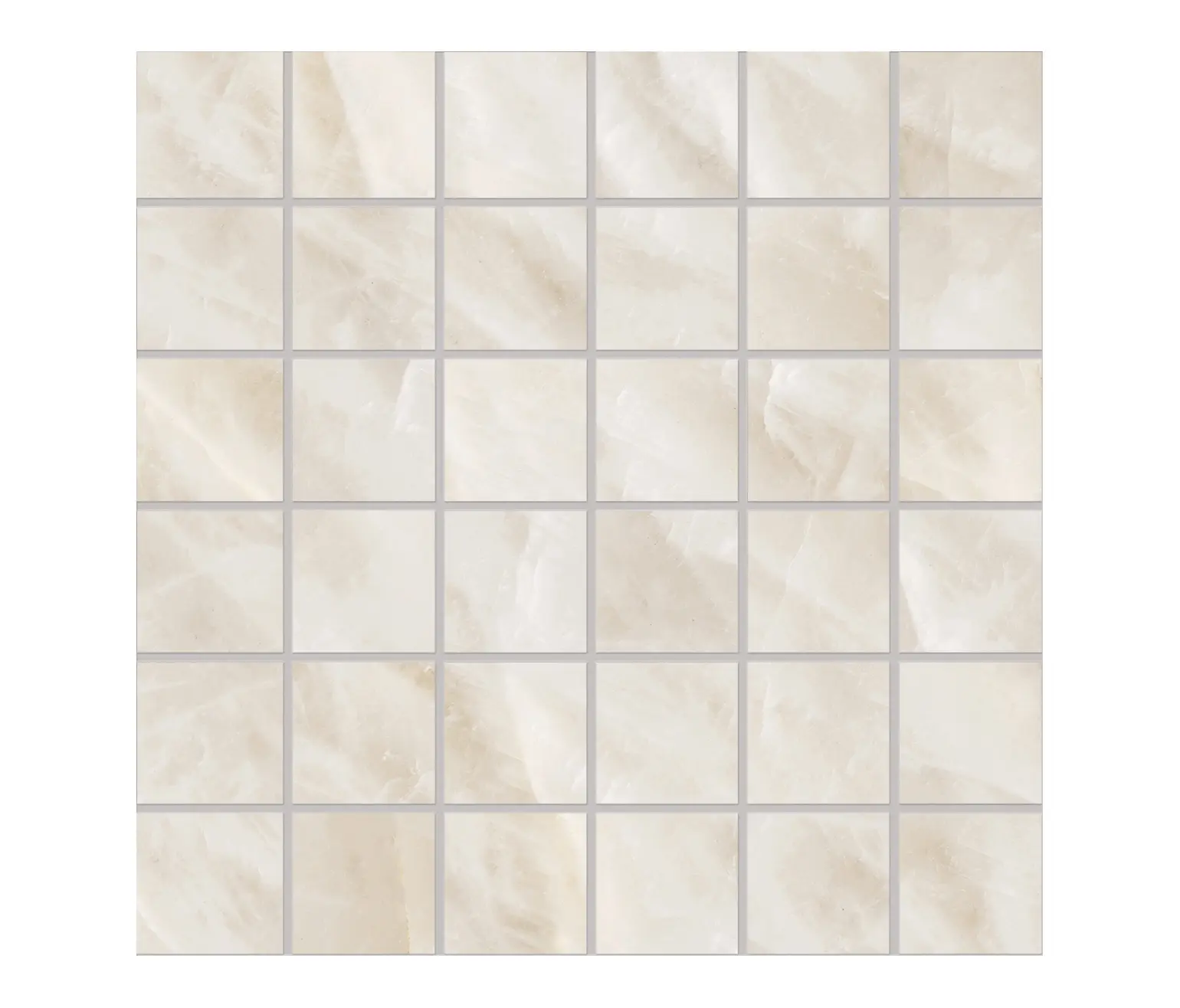 EMILGROUP - Tele di Marmo Crystal Vitrum Mosaico 5x5 Vitrum White