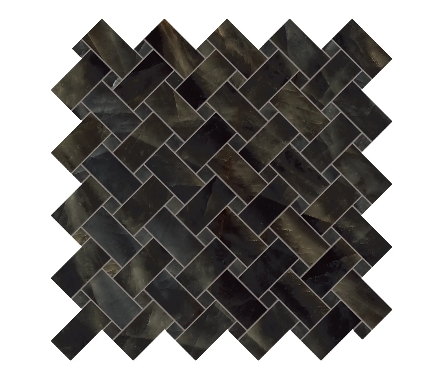 EMILGROUP - Tele di Marmo Crystal Vitrum Mosaico Intrecci Vitrum Black