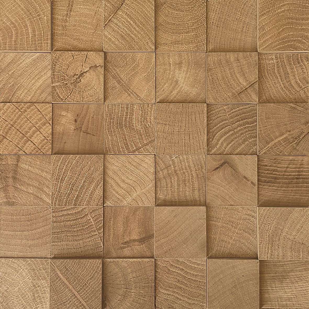 Display product W-Circles Mosaico 3D Cube Walnut from manufacturer EMILGROUP