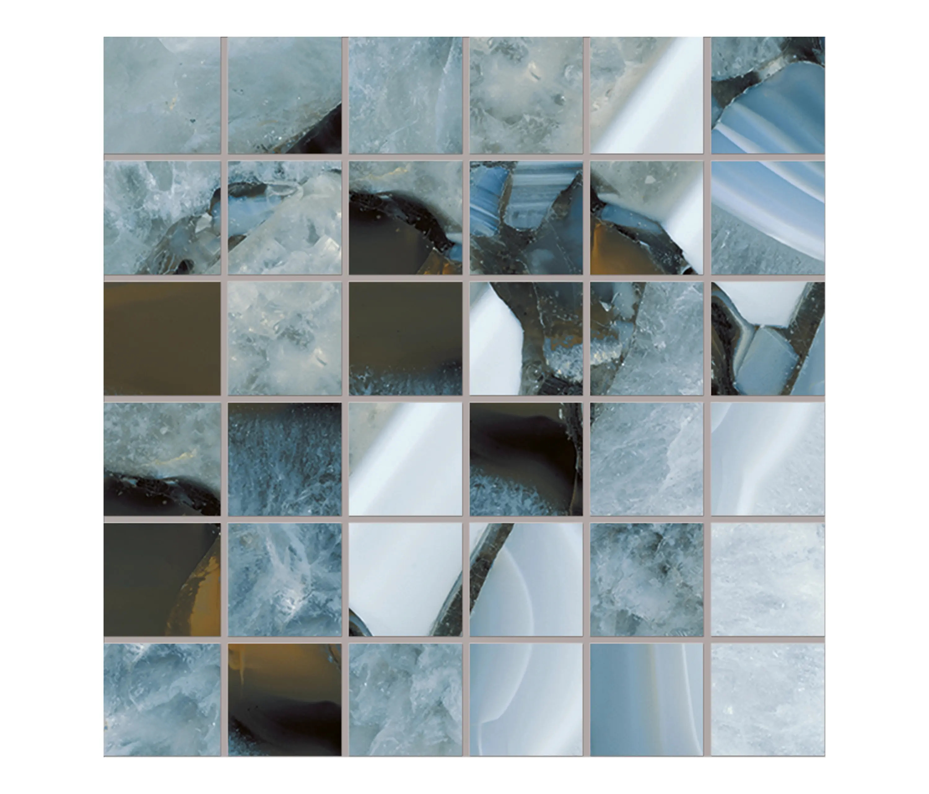 EMILGROUP - Tele di Marmo Precious Mosaico 30x30 Agate Azure