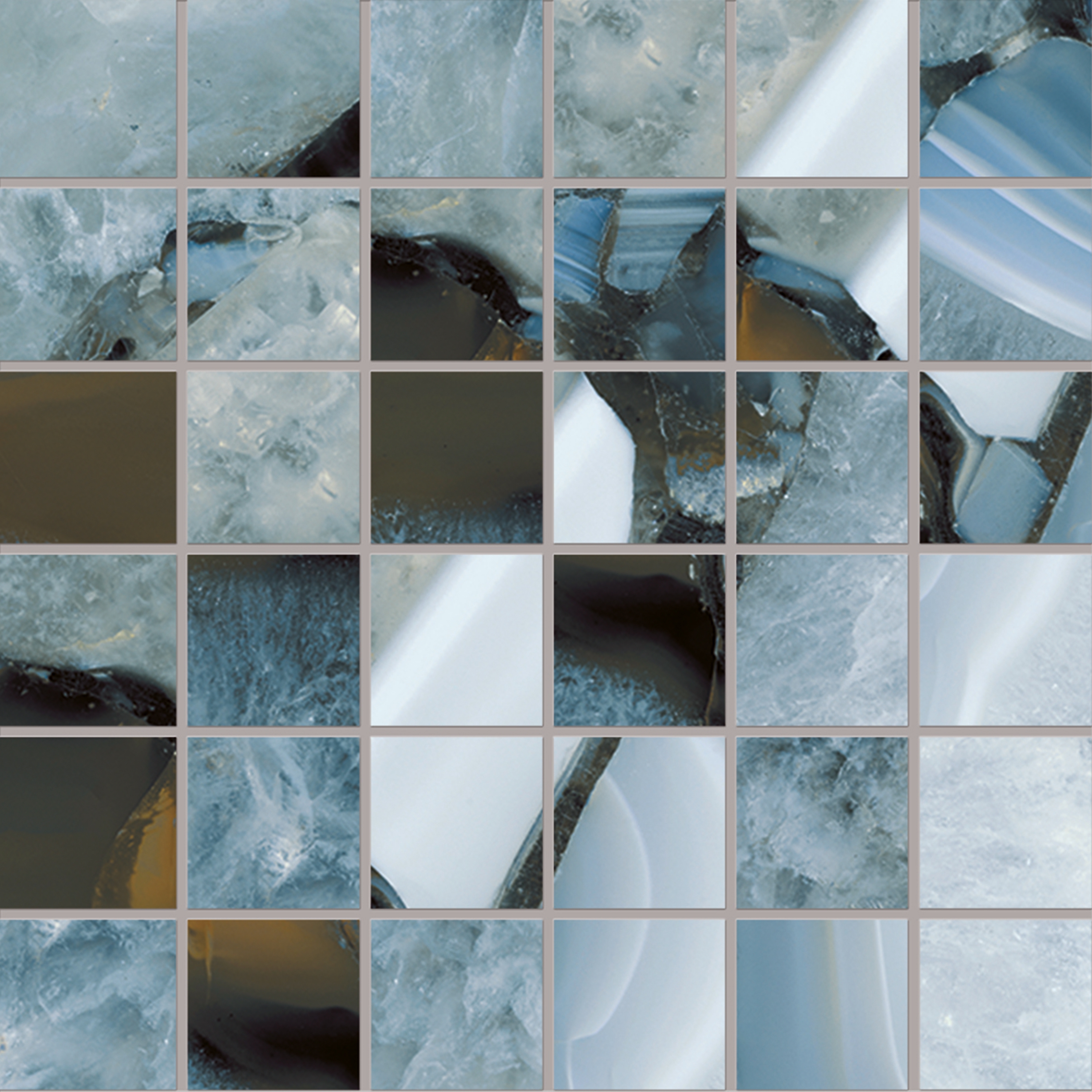 Display product Tele di Marmo Precious Mosaico 30x30 Agate Azure from manufacturer EMILGROUP