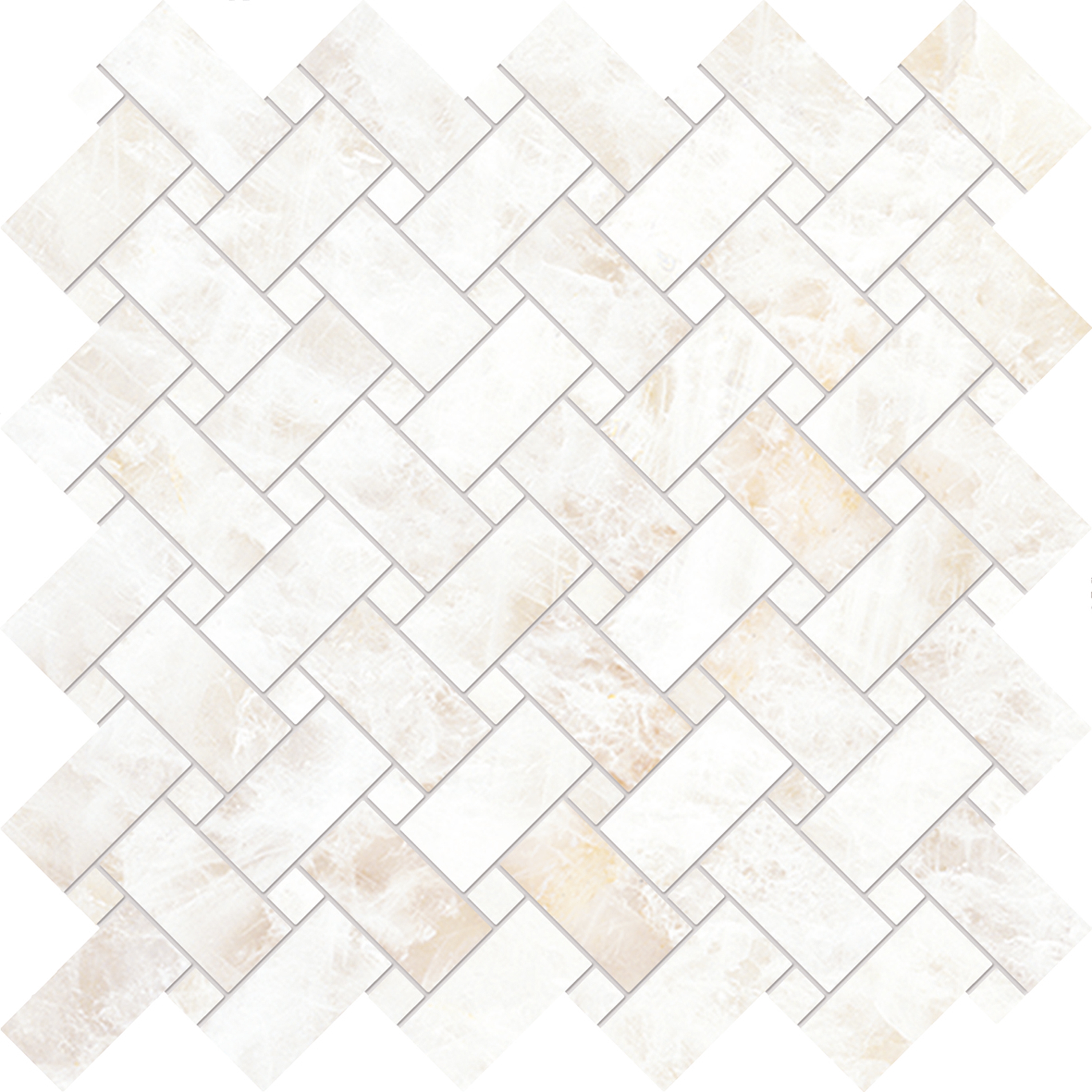 Tele di Marmo Precious Mosaico Intrecci Crystal White