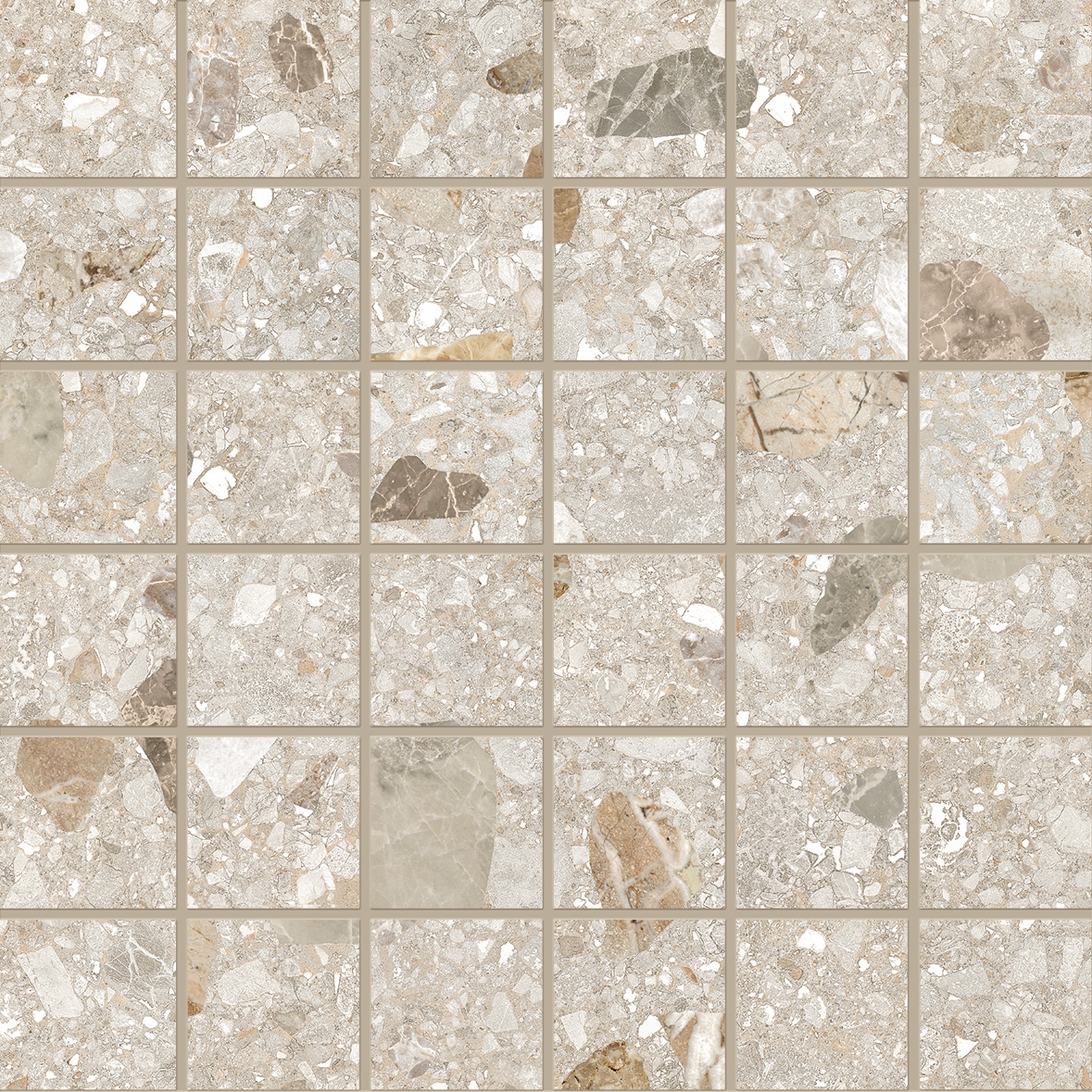 Lombarda Mosaico 5x5 Sabbia Mix