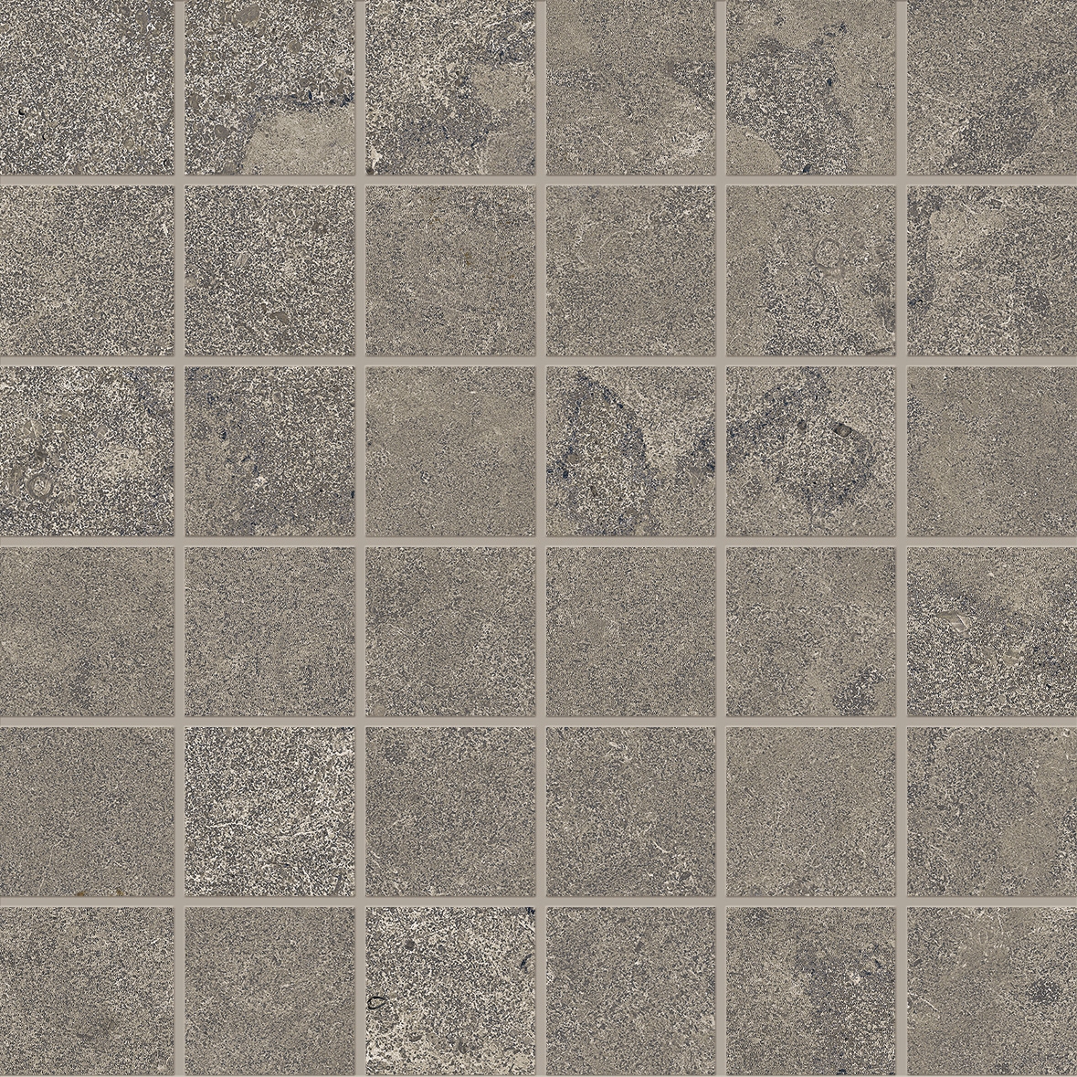 Display product Portland Stone Mosaico 5x5 Cross Cut Anthracite from manufacturer EMILGROUP