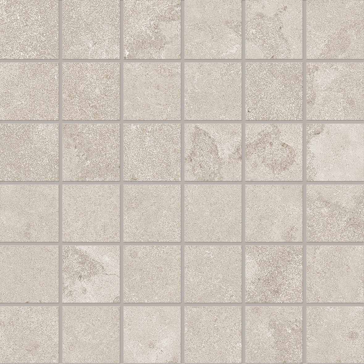 Portland Stone Mosaico 5x5 Cross Cut Ash