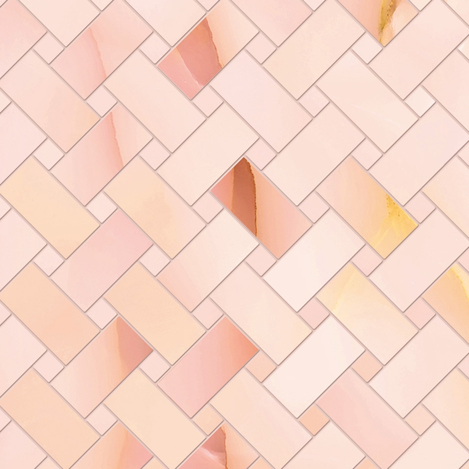 Tele di Marmo Precious Mosaico Intrecci Malva
