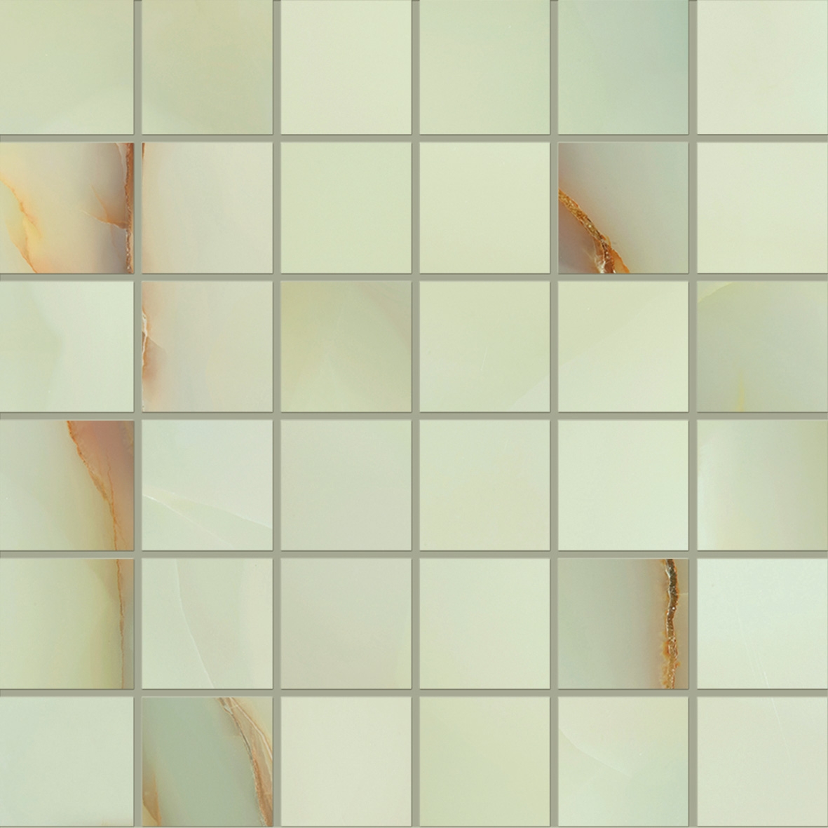 Tele di Marmo Pure Onyx Mosaico 5x5 Giada