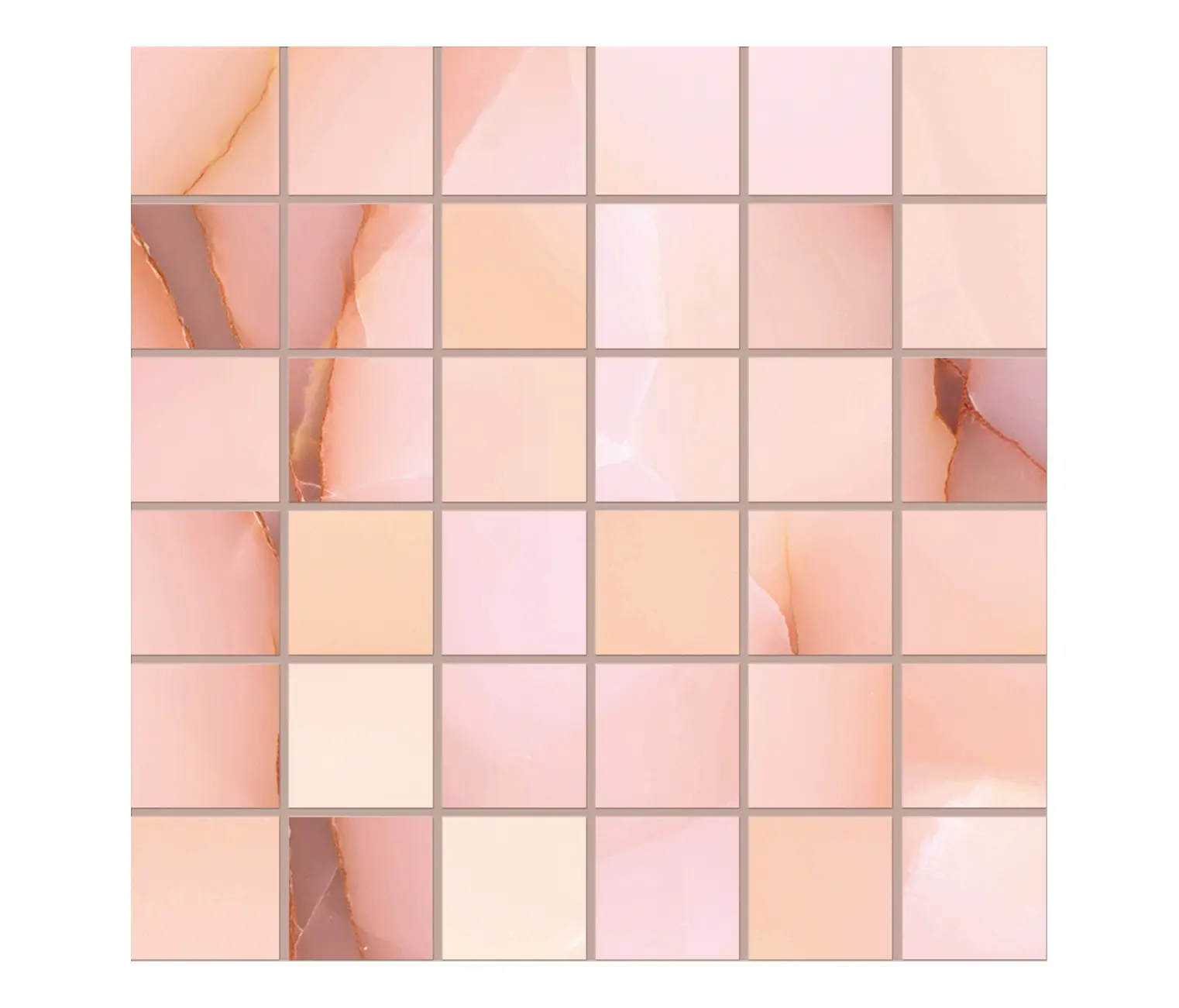 EMILGROUP - Tele di Marmo Pure Onyx Mosaico 5x5 Malva