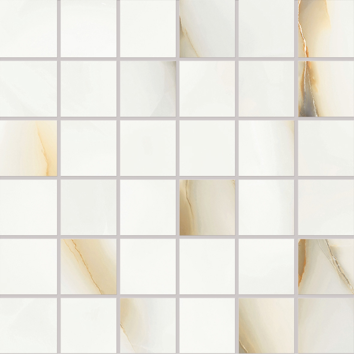 Tele di Marmo Pure Onyx Mosaico 5x5 Perla