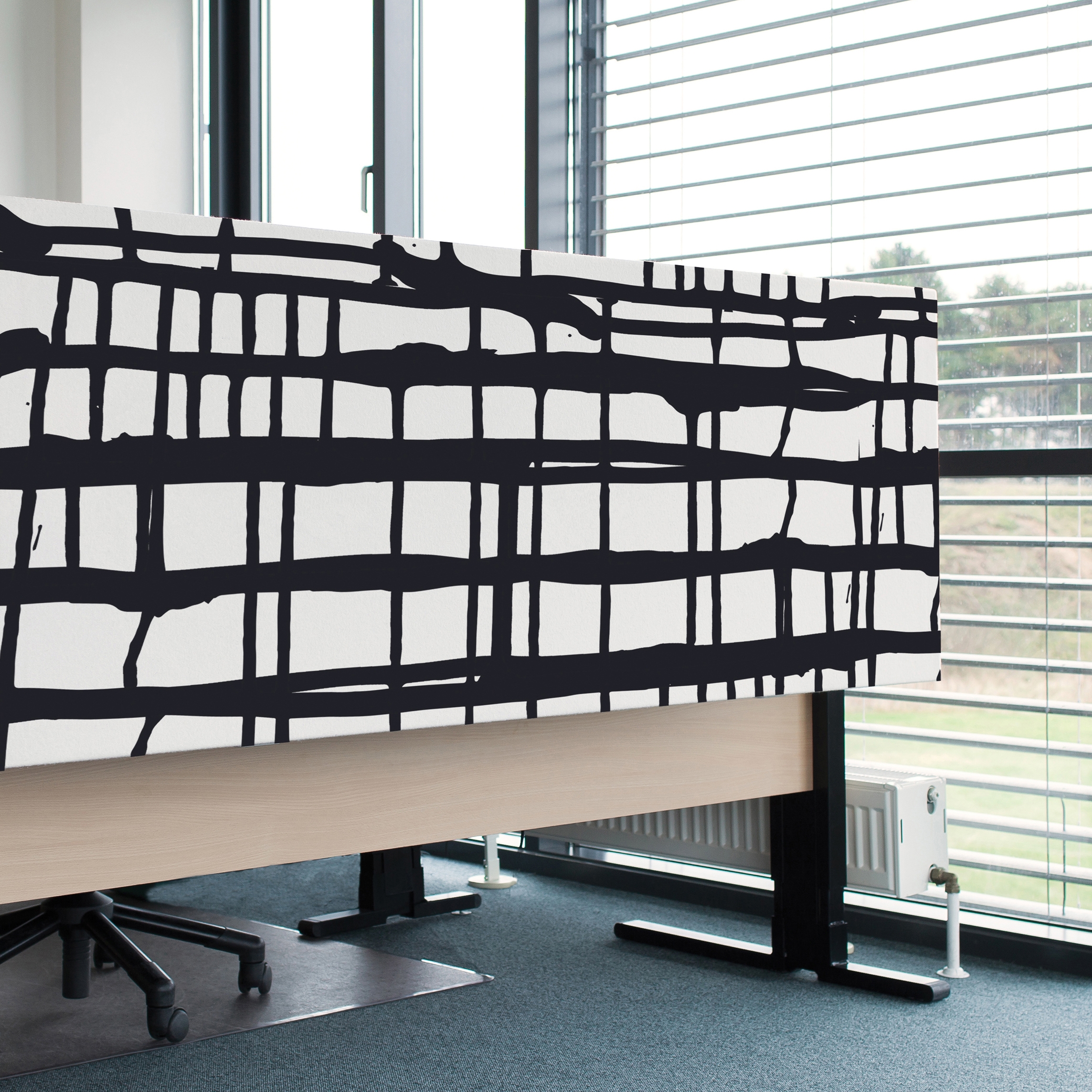 Display product Kurage Table Screen System 50 | Square | Street Versa from manufacturer Kurage