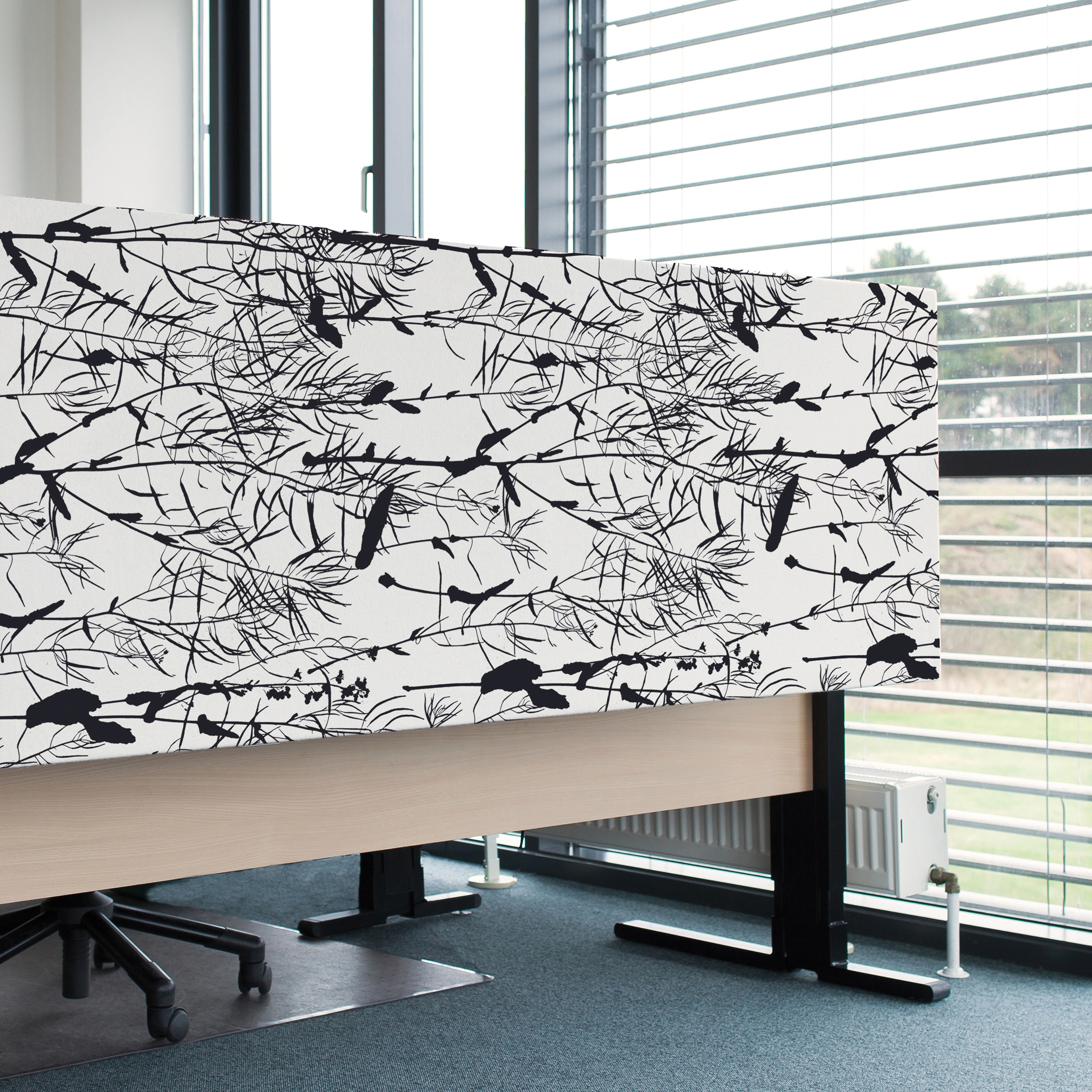 Display product Kurage Table Screen System 50 | Square | Traces Of Yellow from manufacturer Kurage