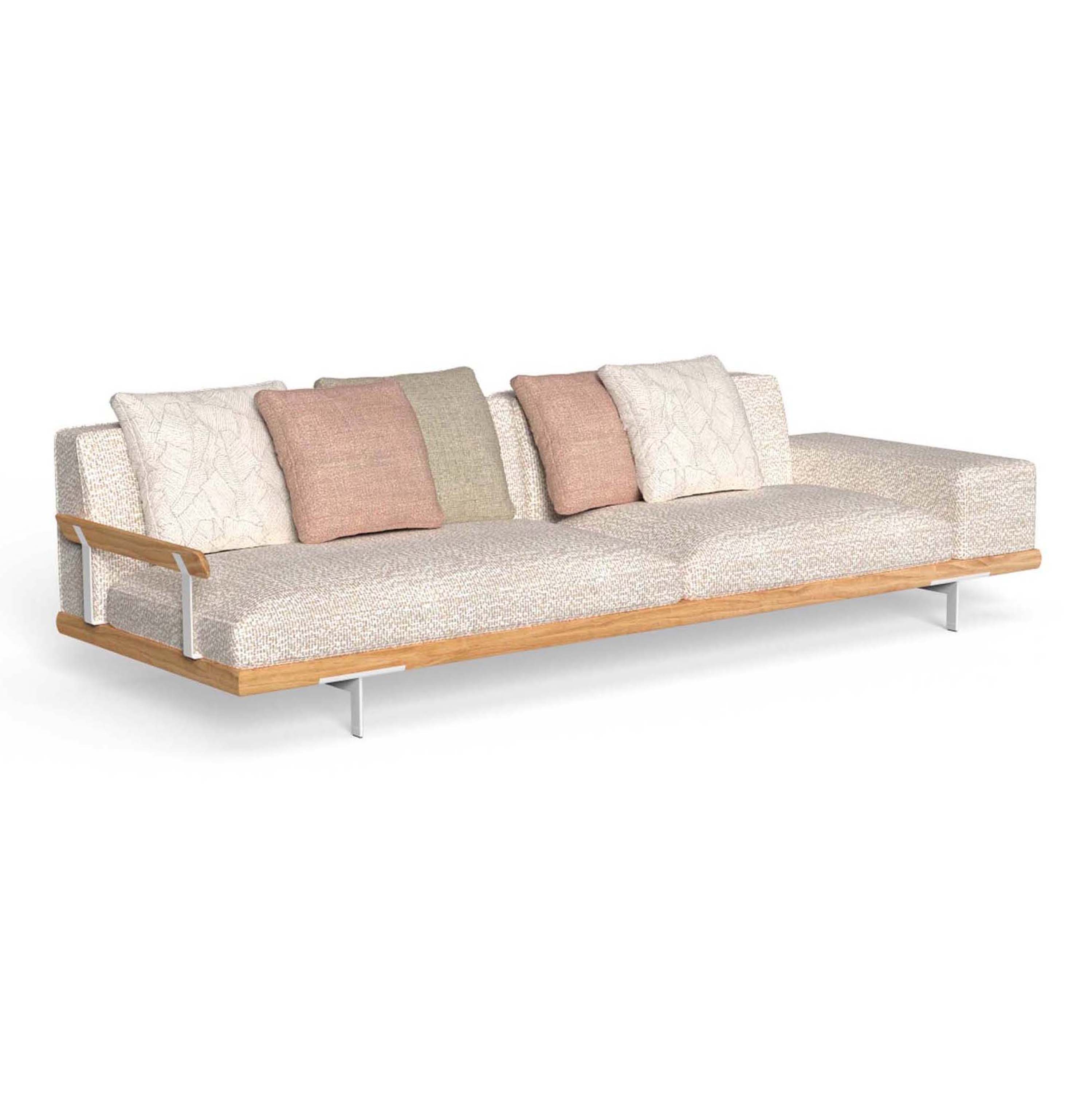 Allure | Sofa 3 Seater Fabric Sx + Wood Dx Arm