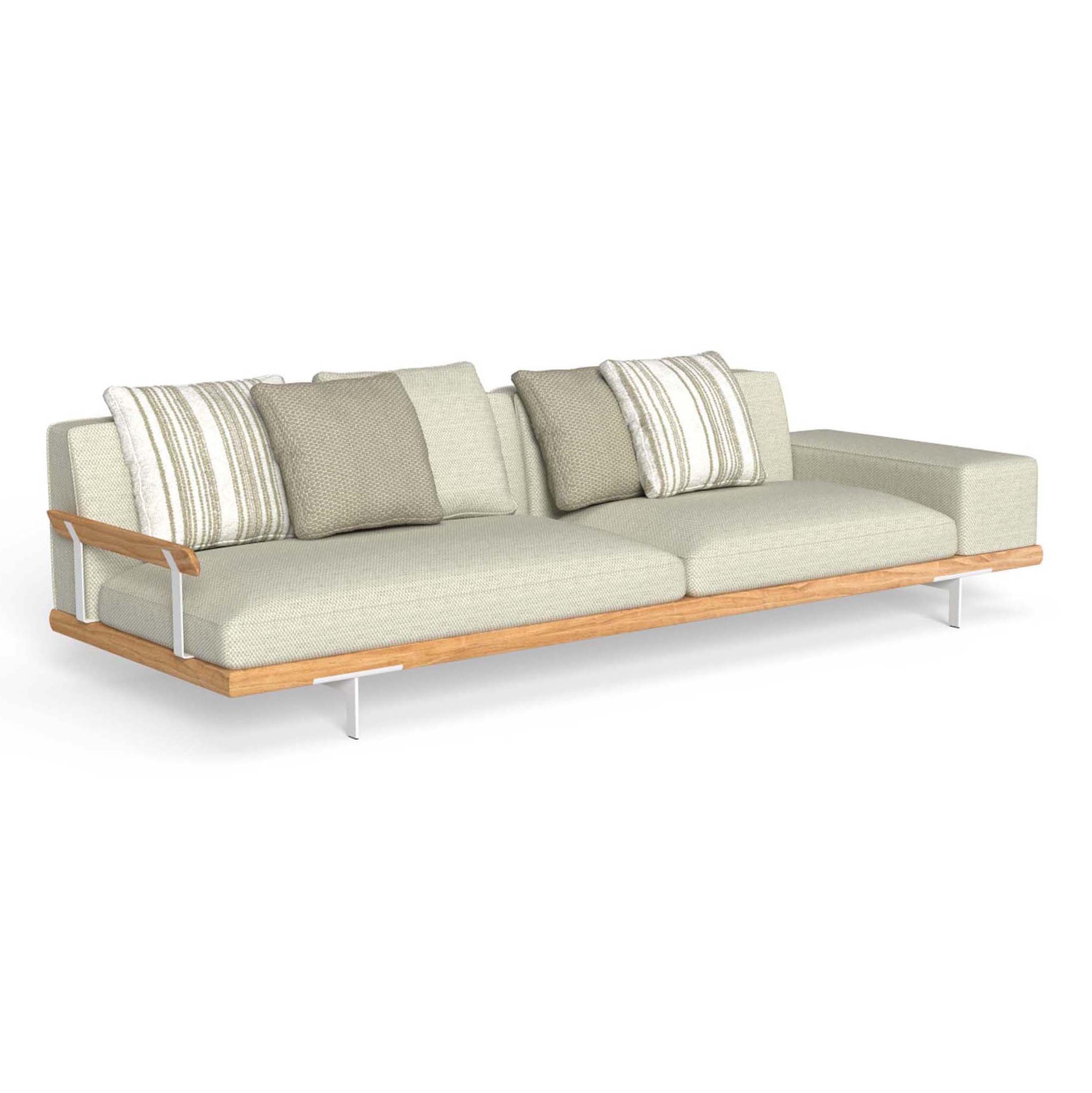 Allure | Sofa 3 Seater Fabric Sx + Wood Dx Arm