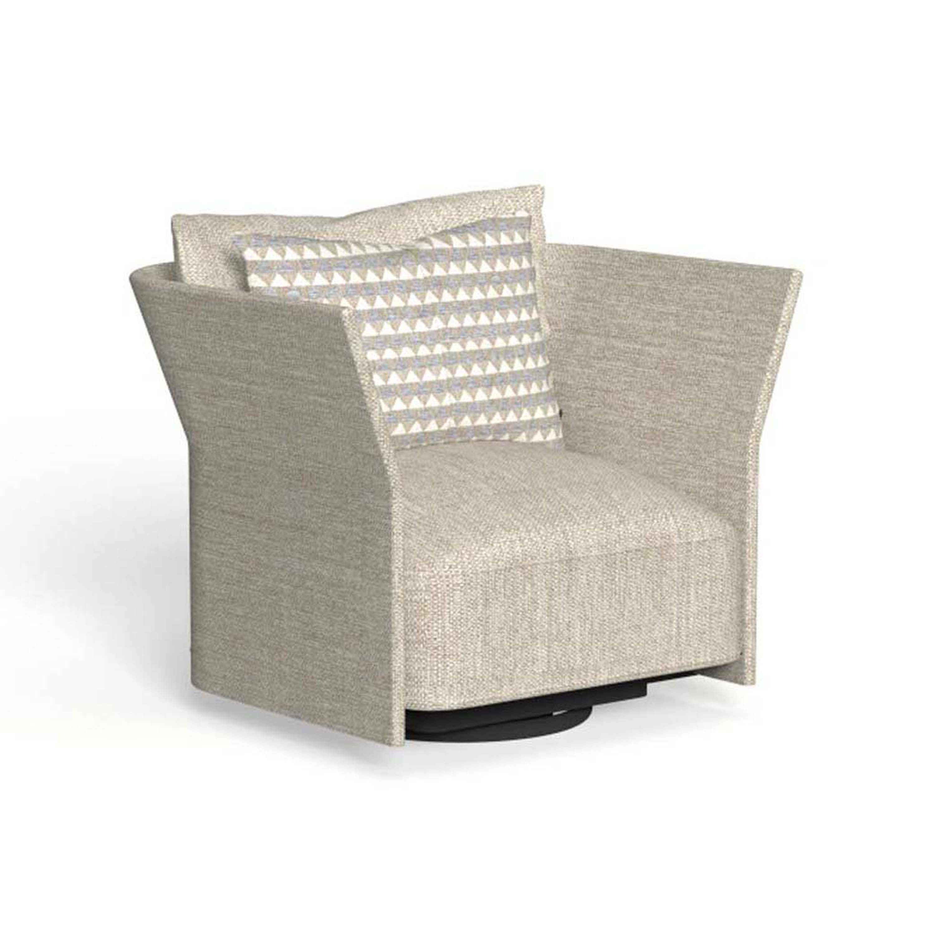 Cliff | Swivel Lounge Armchair Backrest Fabric