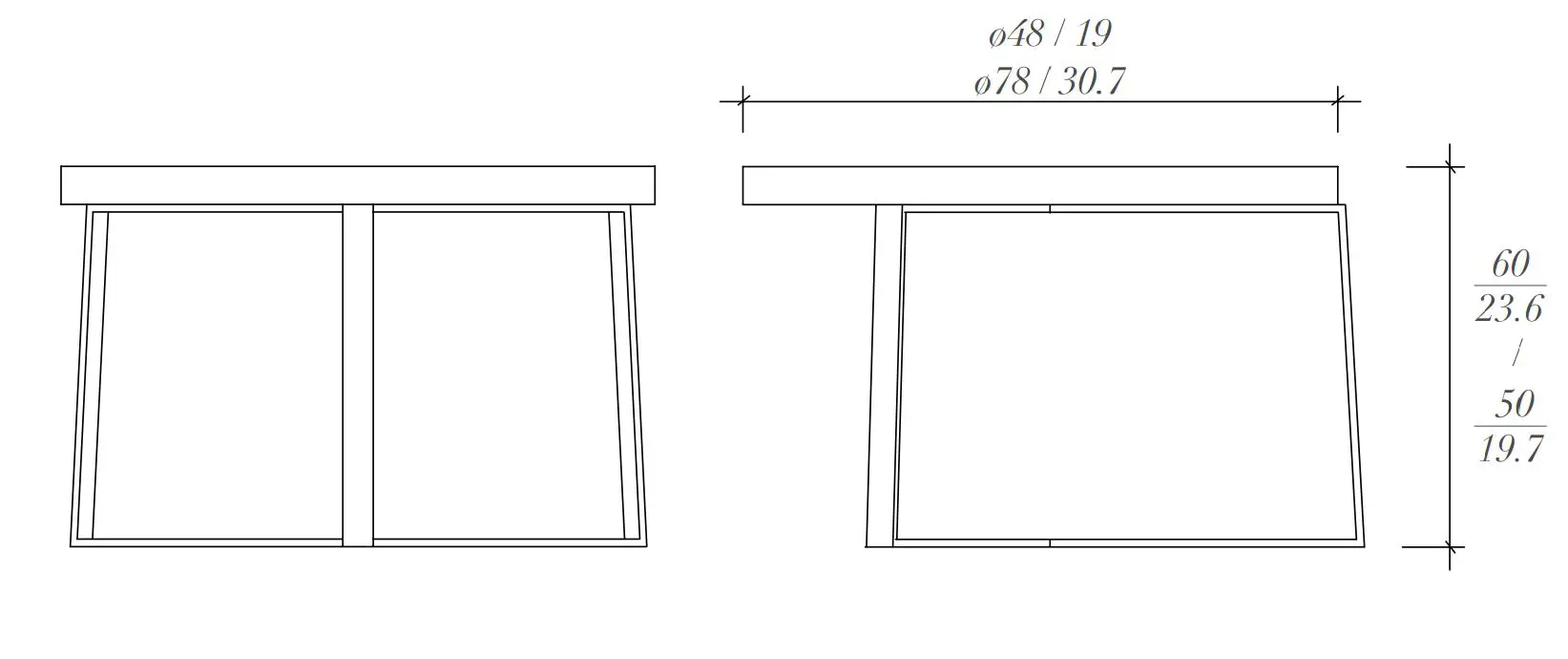 BALTUS - Trapecio table