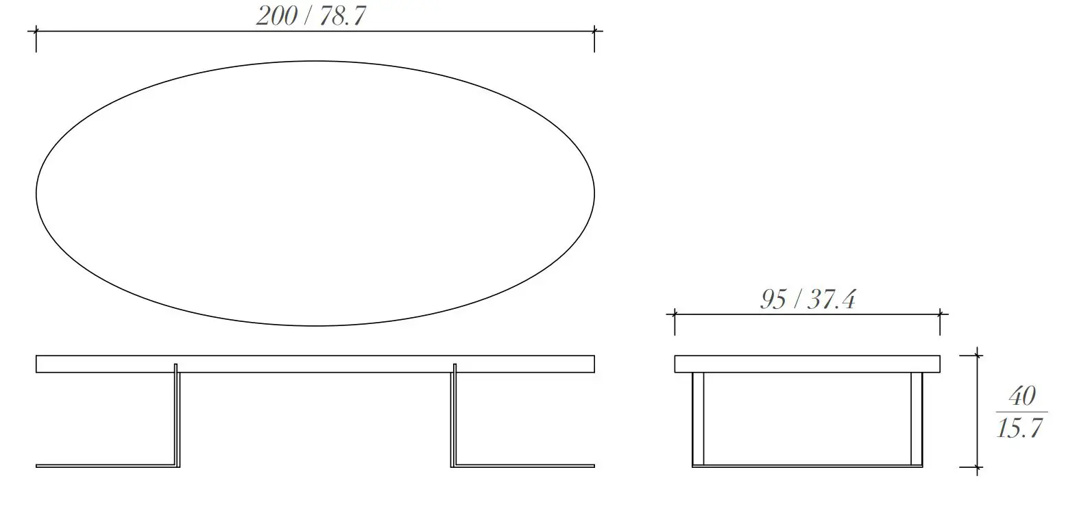 BALTUS - Oval coffee table