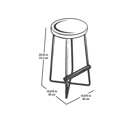 Sauder Boutique - Dixon Dowel Stool Tall