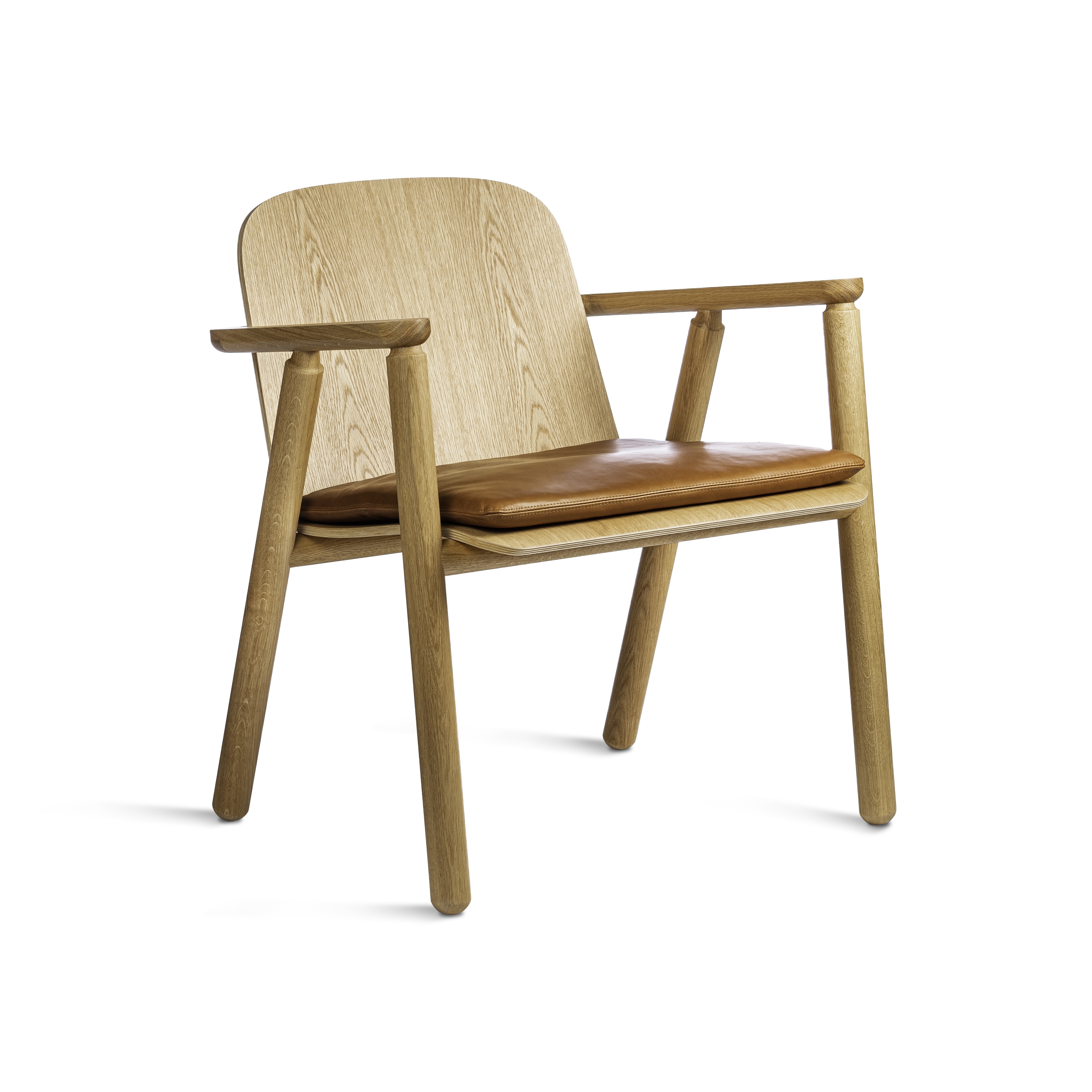Valo Lounge Chair Oak & leather