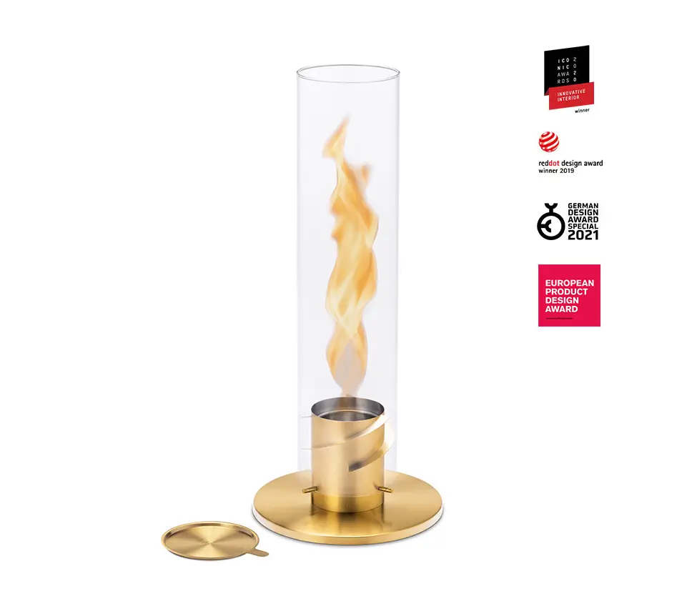 höfats - SPIN 120 Tabletop Fireplace gold