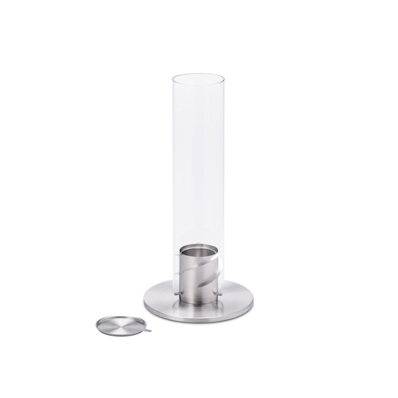 SPIN 90 Tabletop Fireplace silver