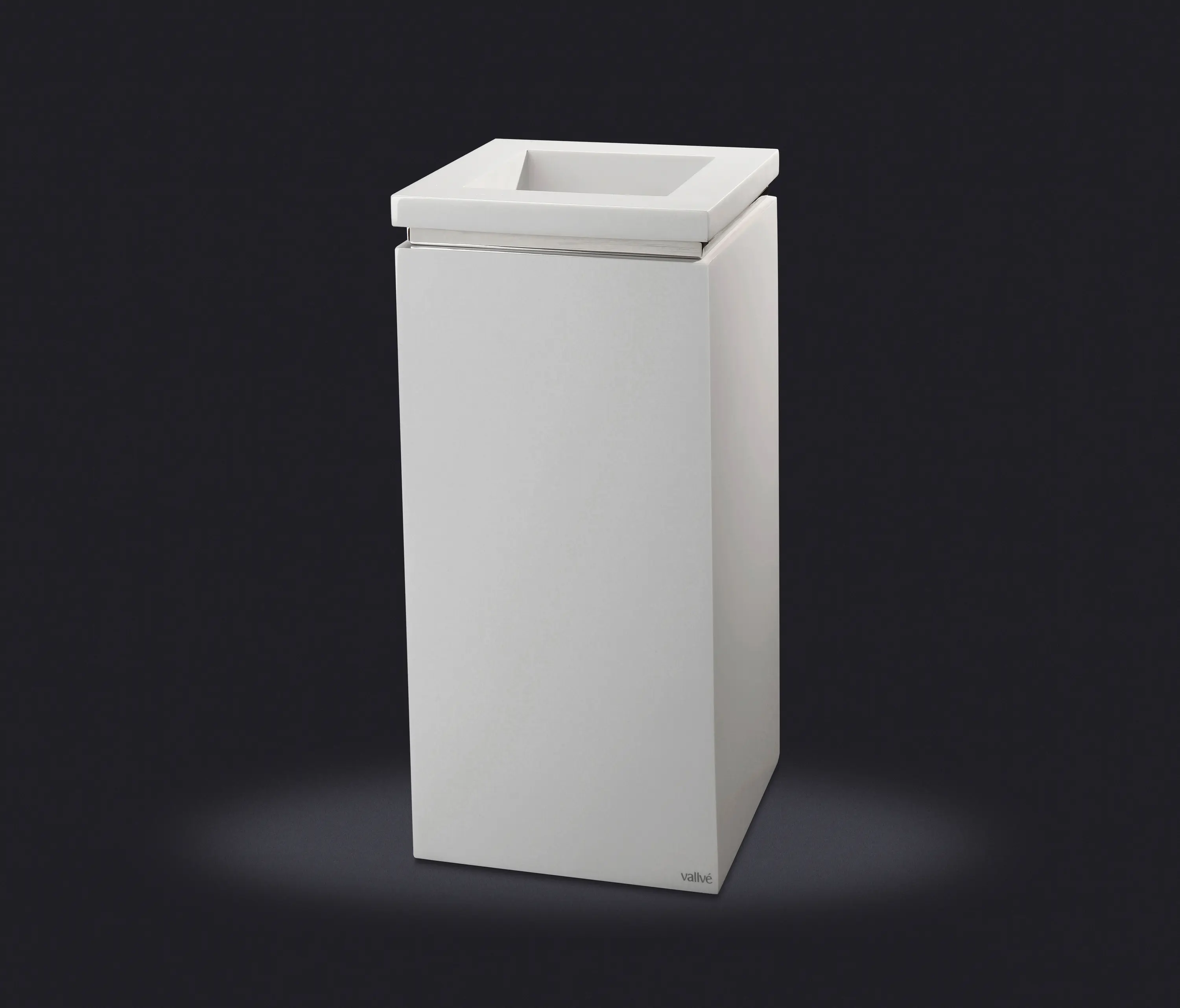 Vallvé - Square Ring Wastebasket with Open Lid