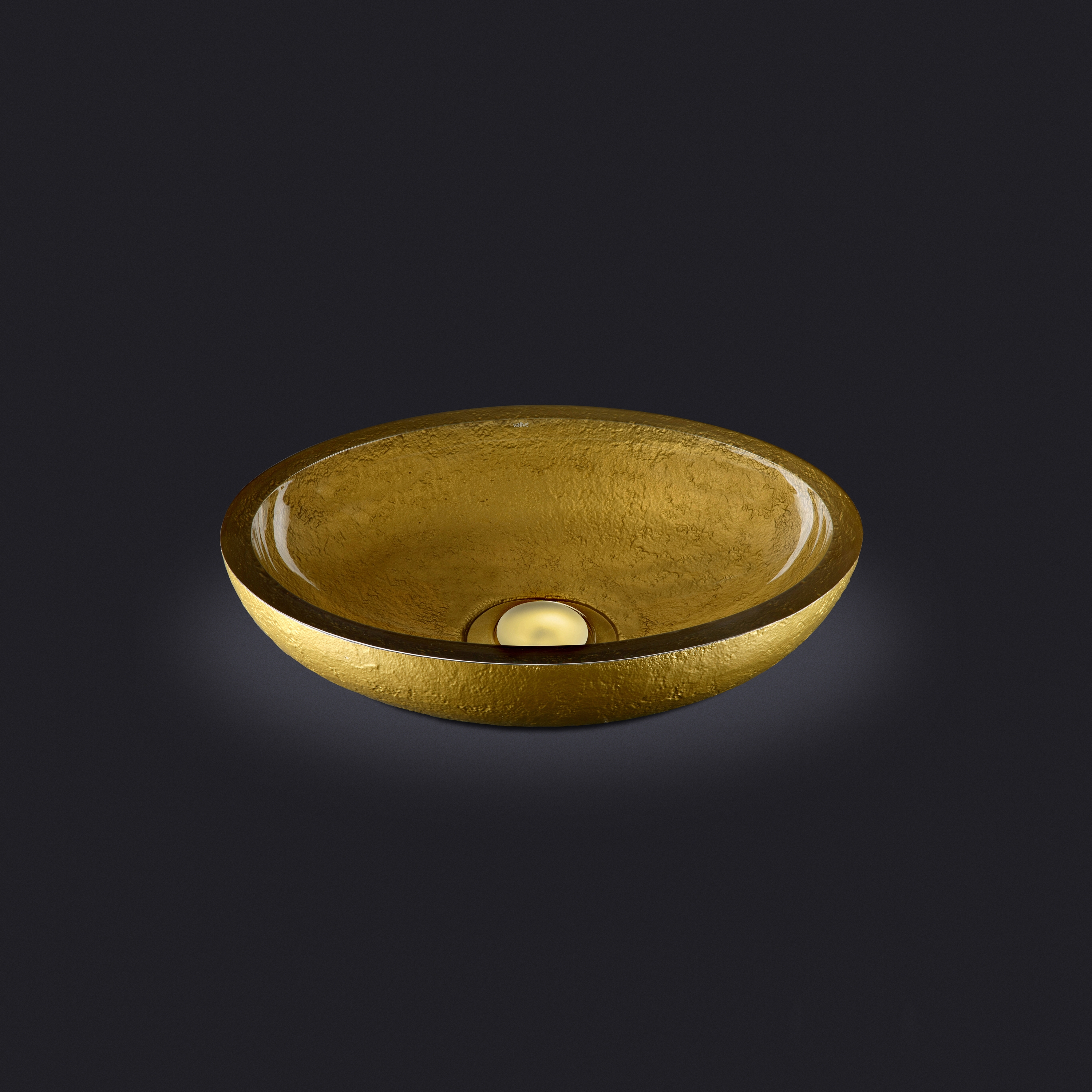 Produkt Dolce Oval Washbasin with Gold External Texture des Herstellers Vallvé anzeigen