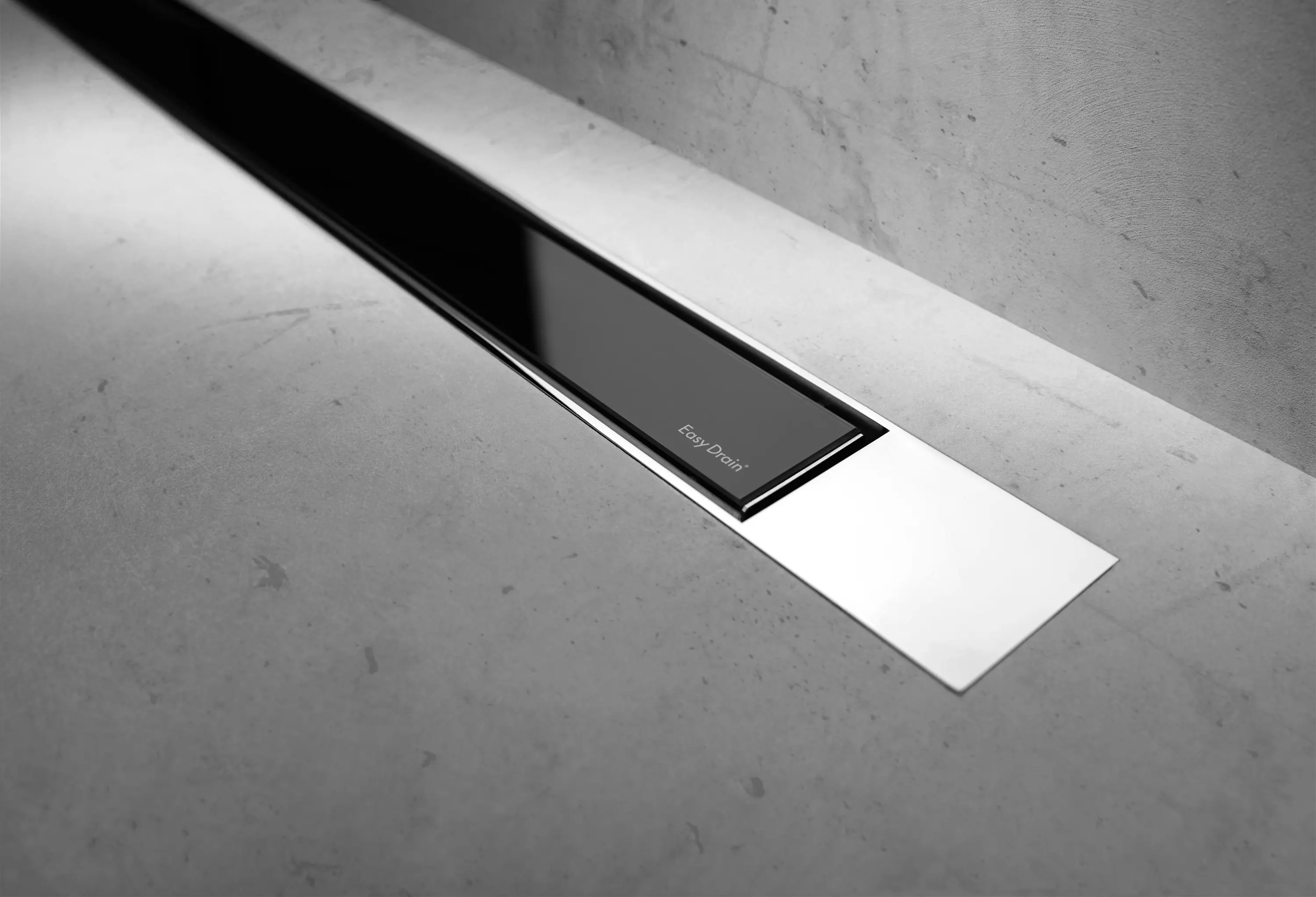 Easy Drain - Modulo Design Z-2 Chrome Black Glass