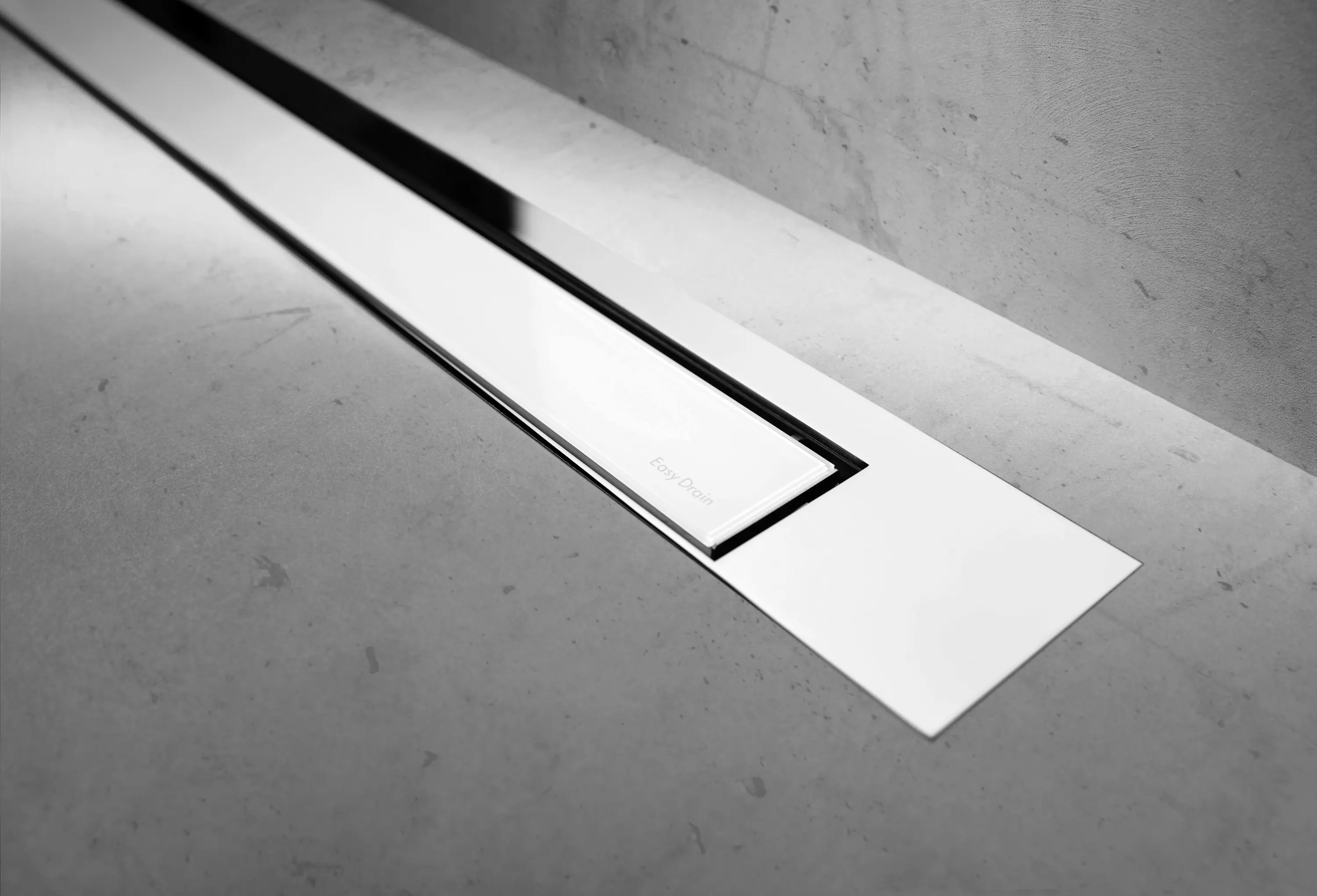 Easy Drain - Modulo Design Z-3 Chrome White Glass