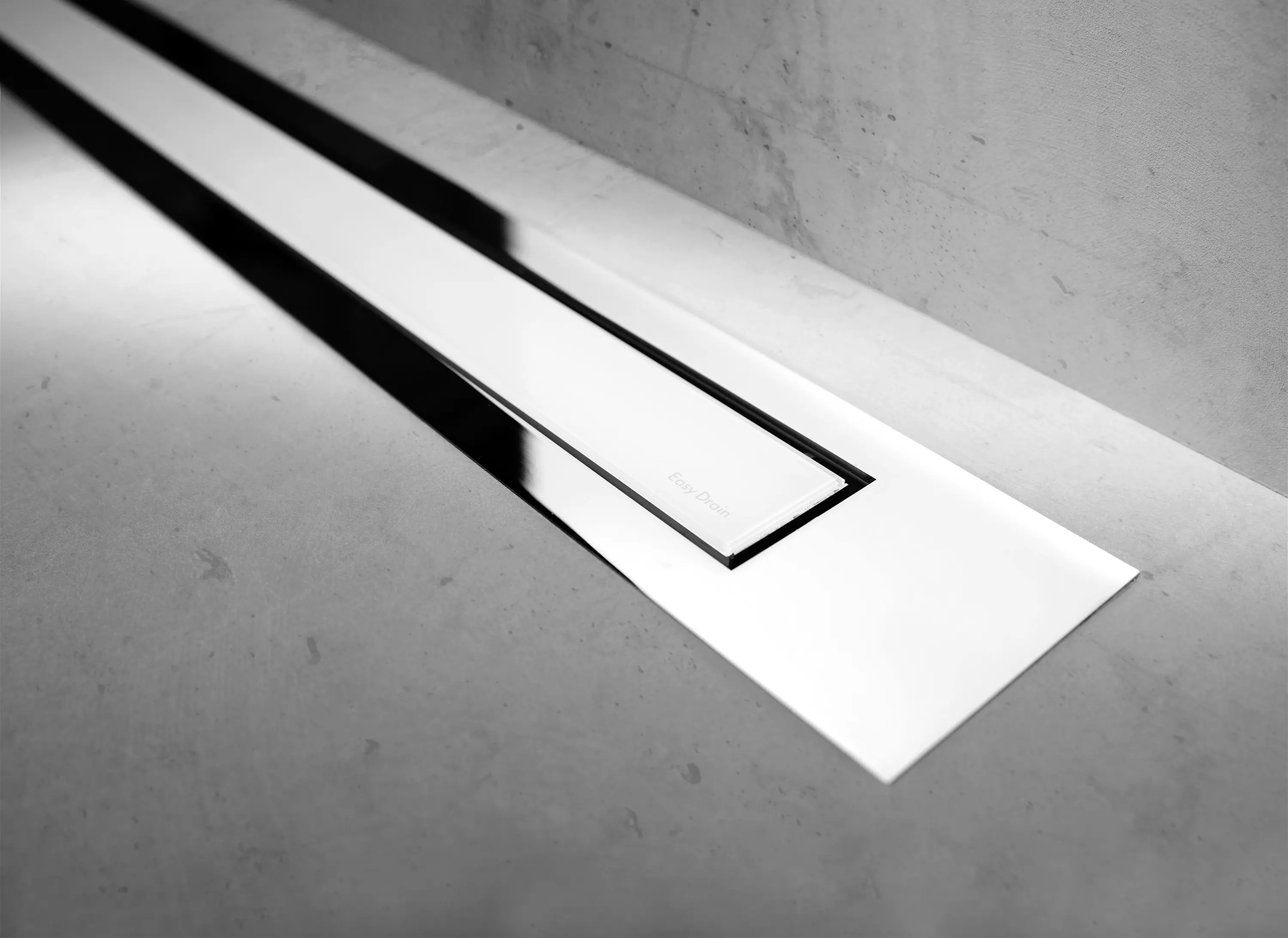 Easy Drain - Modulo Design Z-4 Chrome White Glass