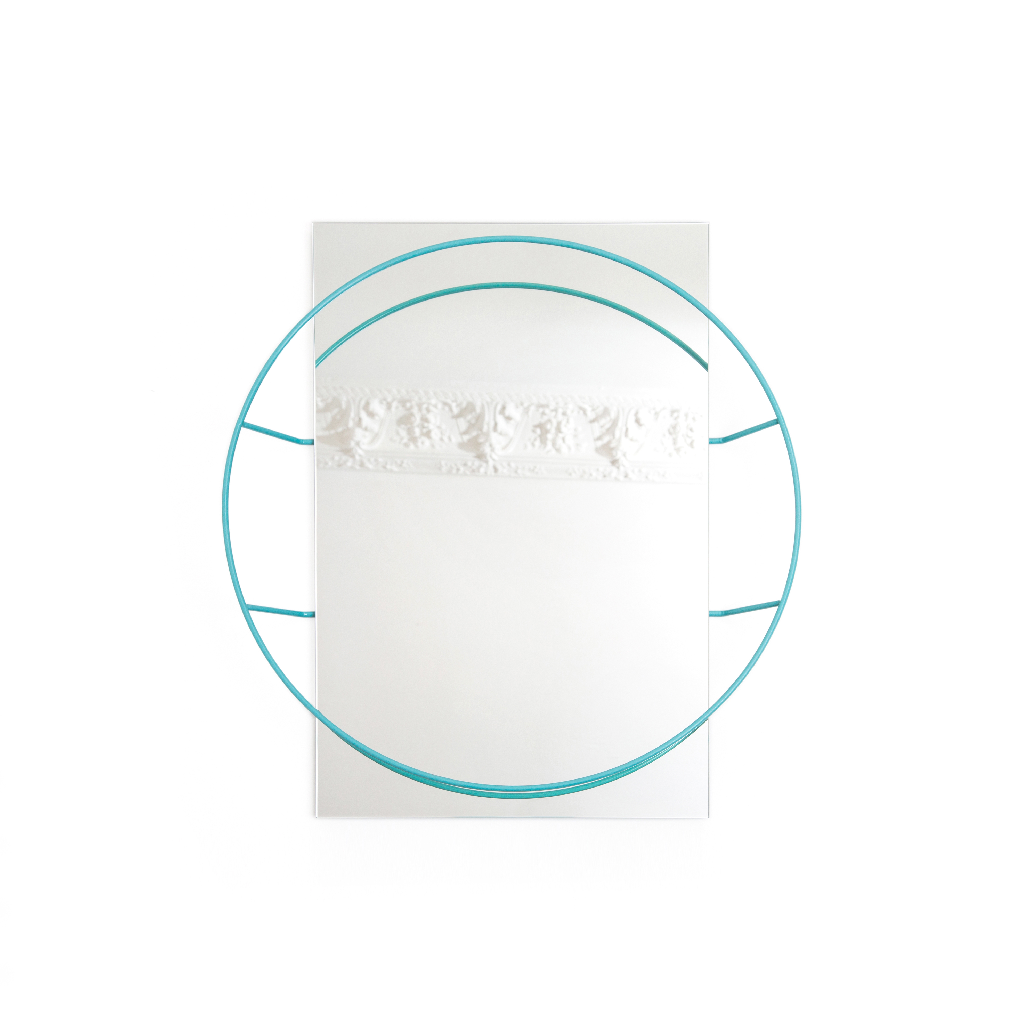 Untitled Mirror Round Turquoise