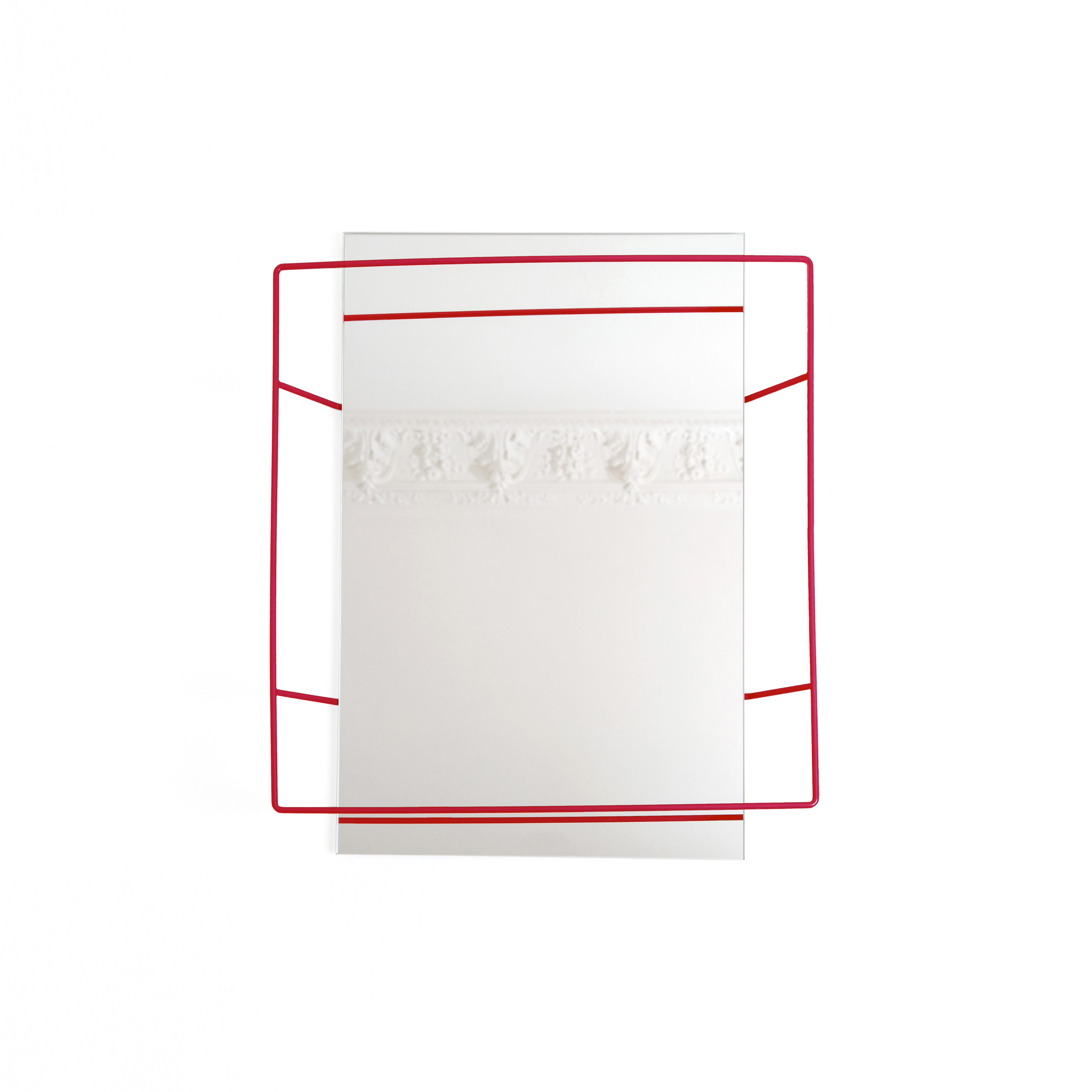 Untitled Mirror Square Red