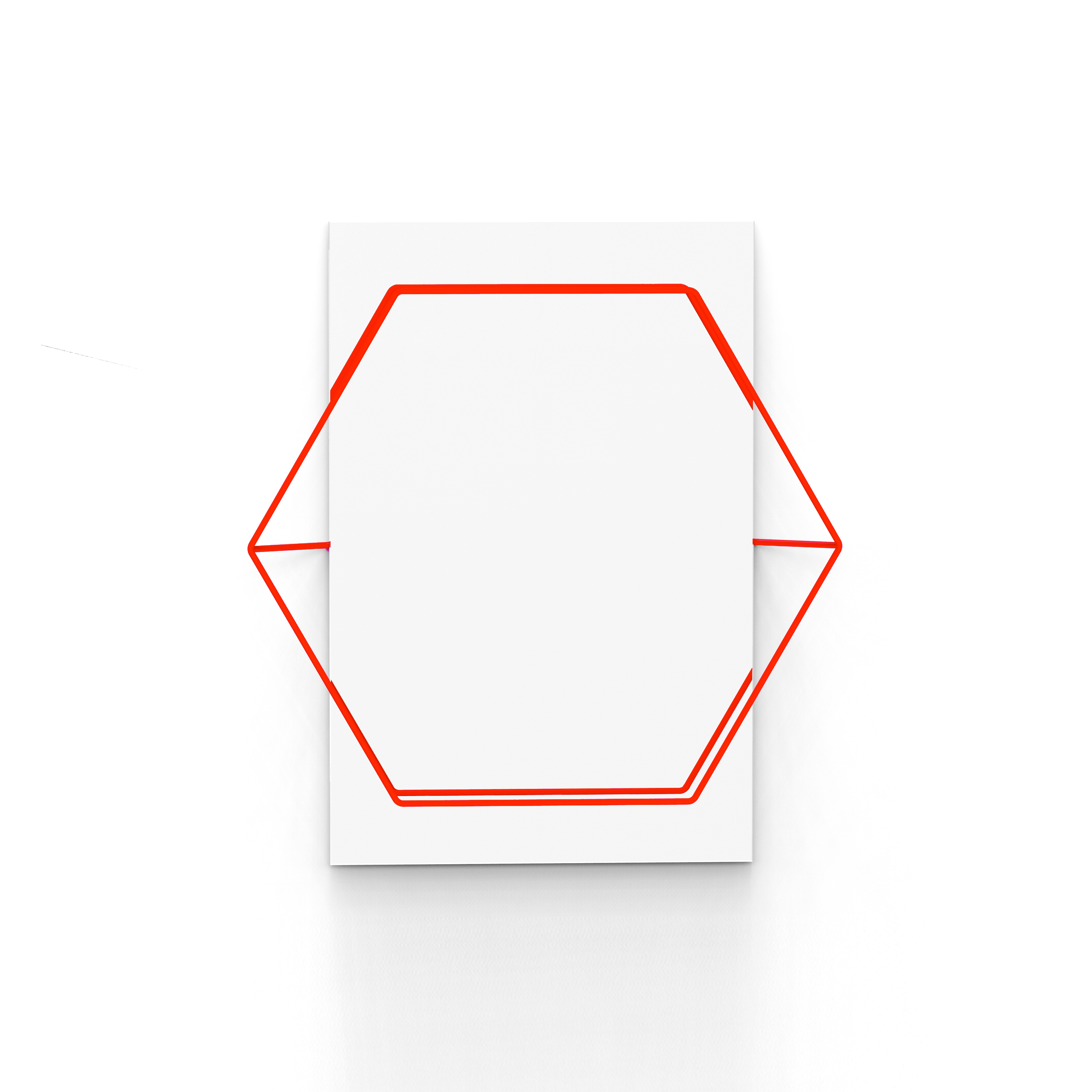 Untitled Mirror Hexa Red