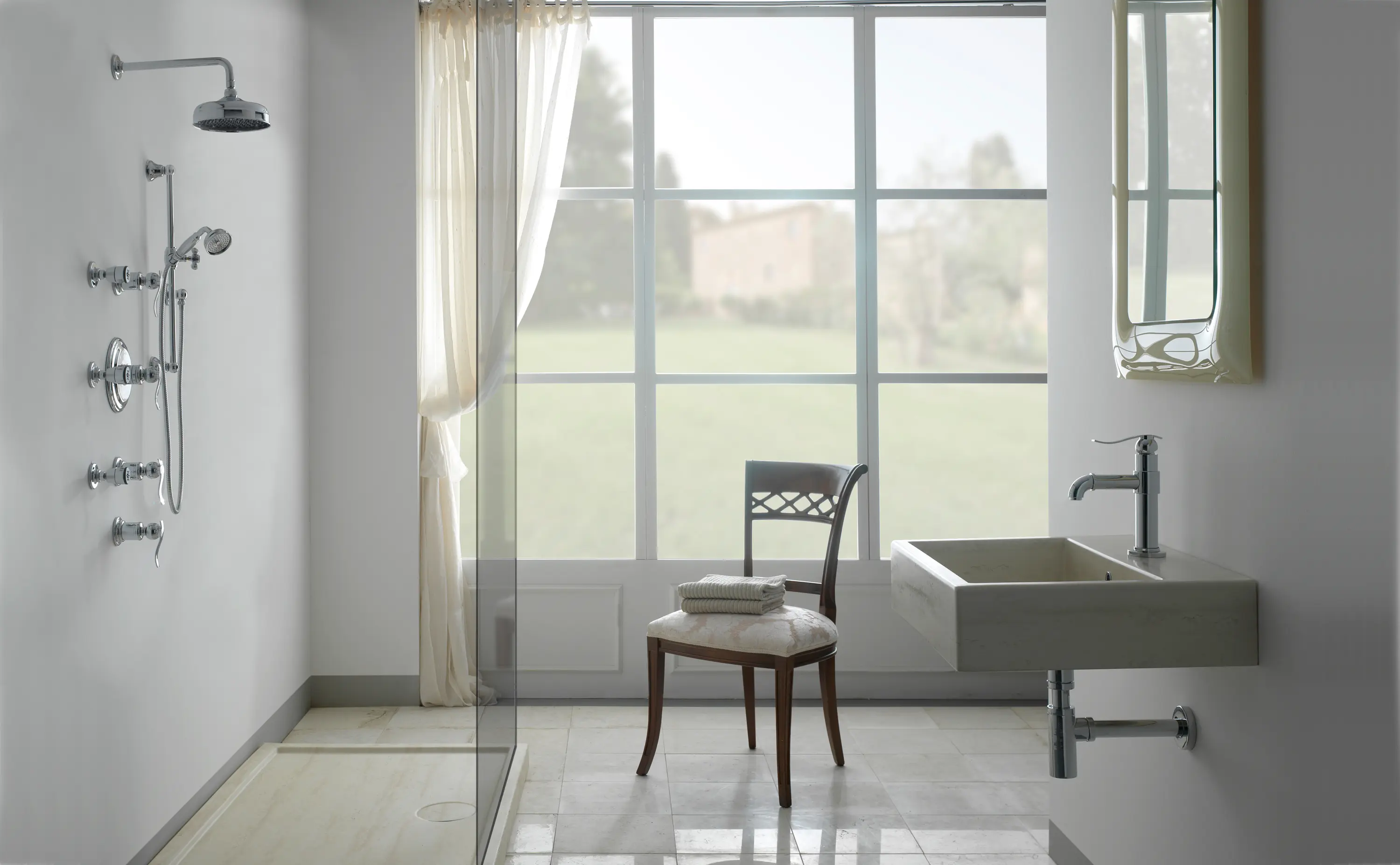 Graff - Bali - Concealed shower mixer with diverter 1/2" - exposed parts