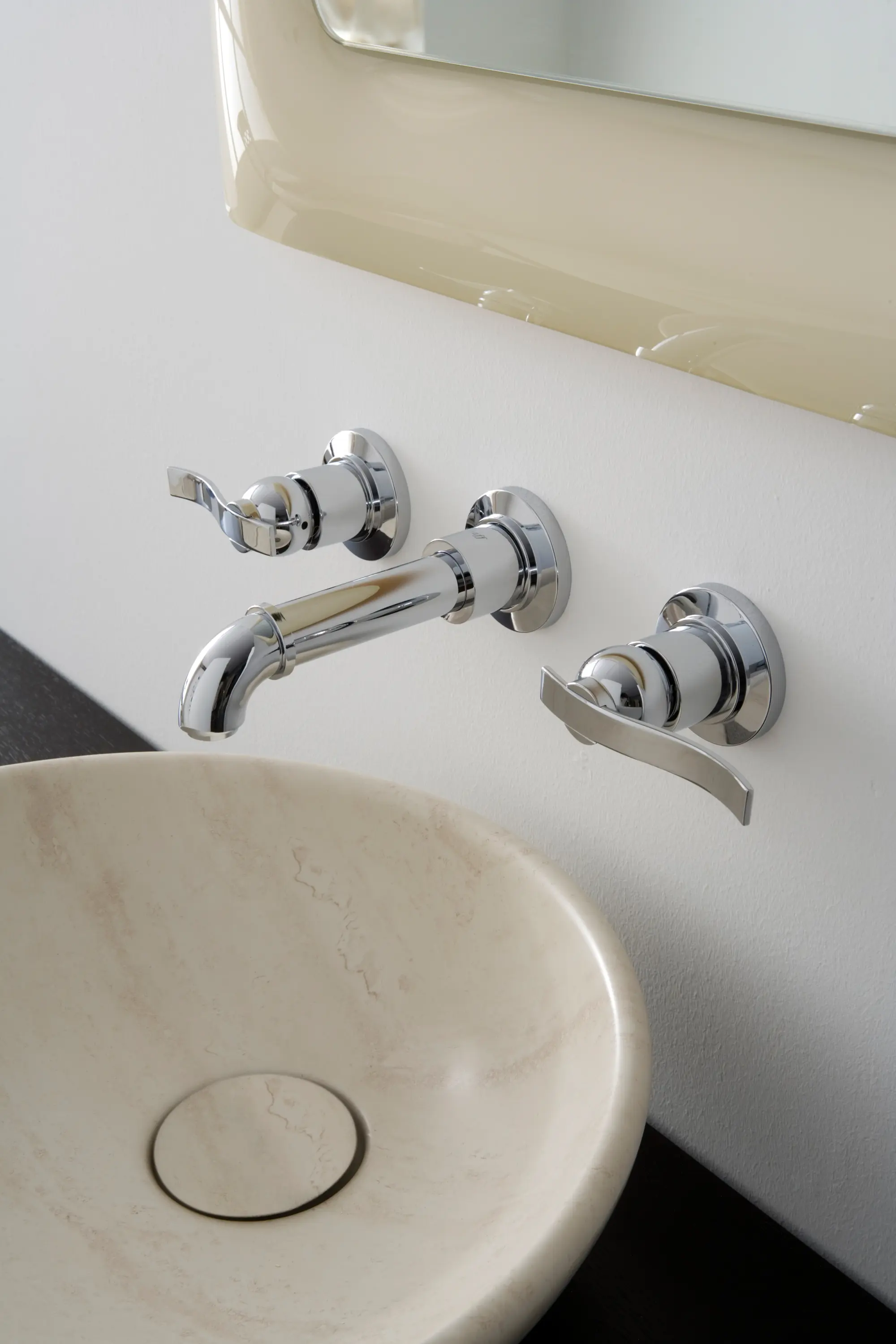 Graff - Bali - Wall-mounted basin mixer with 18,5cm spout - exposed parts