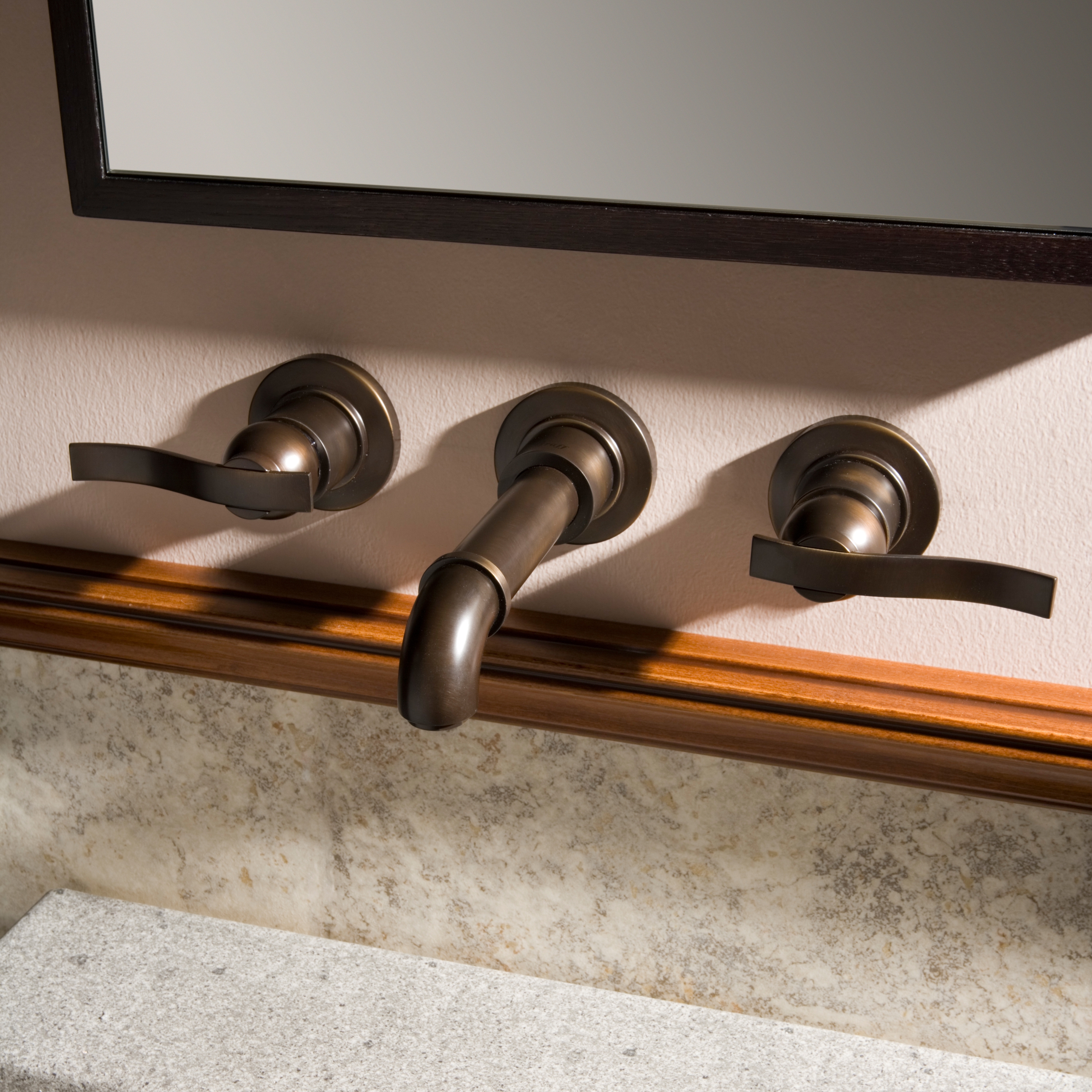 Display product Bali - Wall-mounted basin mixer with 23,5cm spout - exposed parts from manufacturer Graff