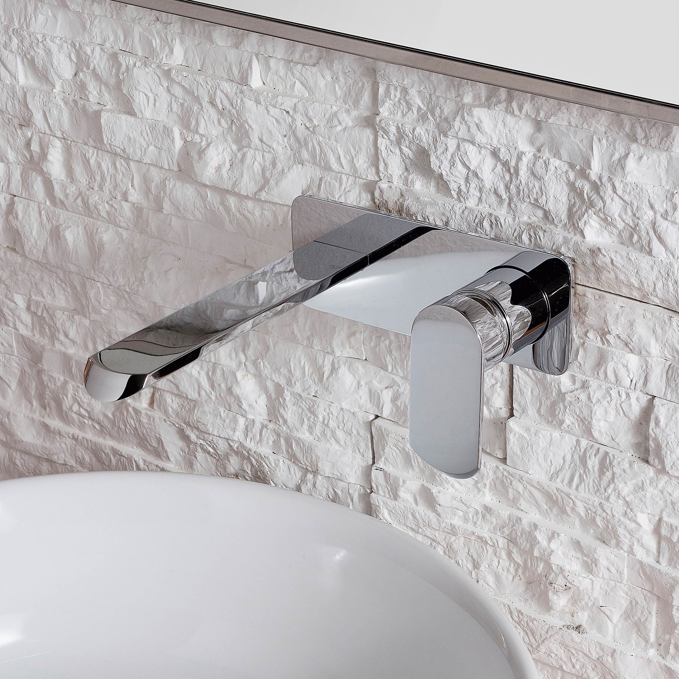 Display product Phase - Wall-mounted basin mixer with 23,5cm spout - exposed parts from manufacturer Graff