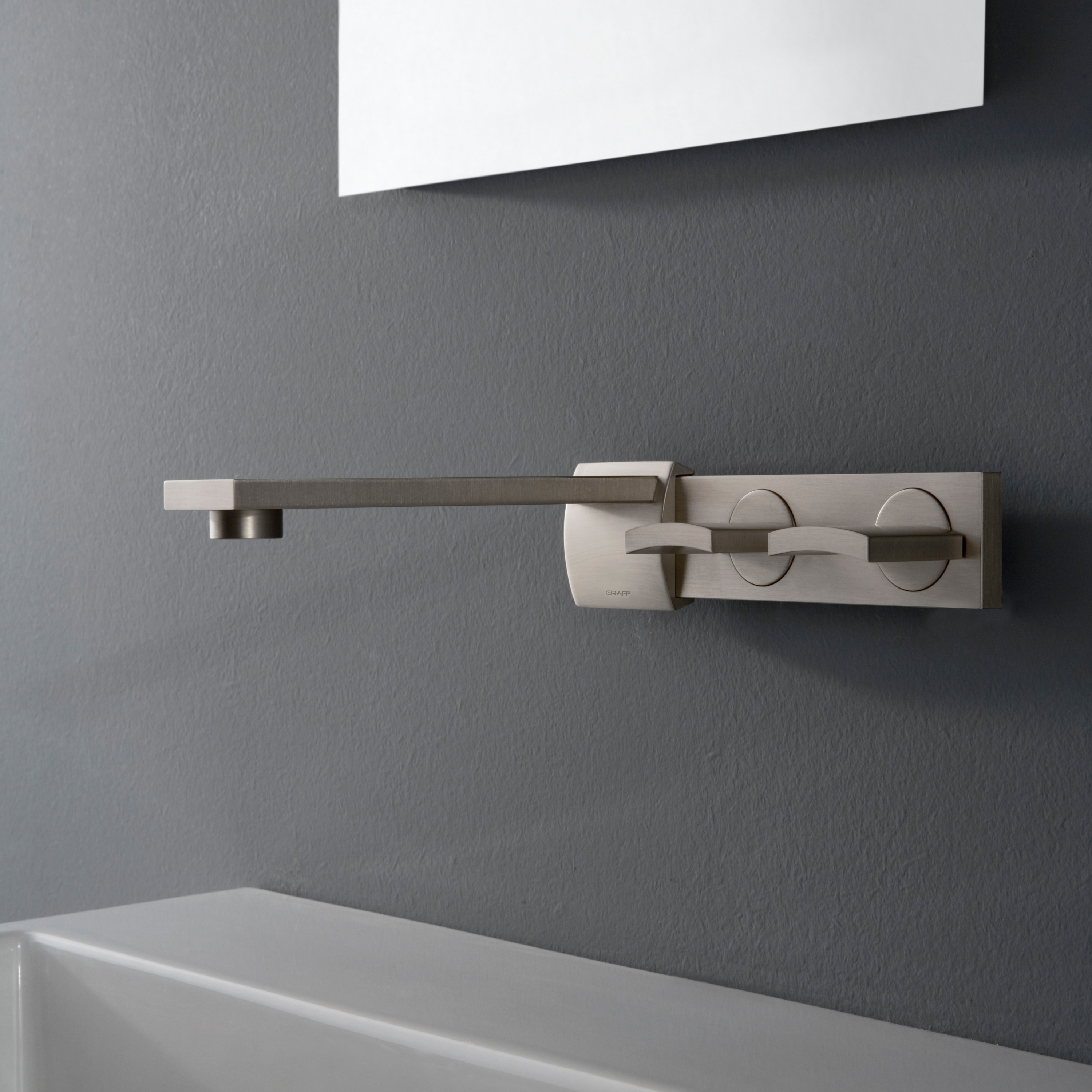 Display product Targa - Wall-mounted basin mixer with 20cm spout from manufacturer Graff