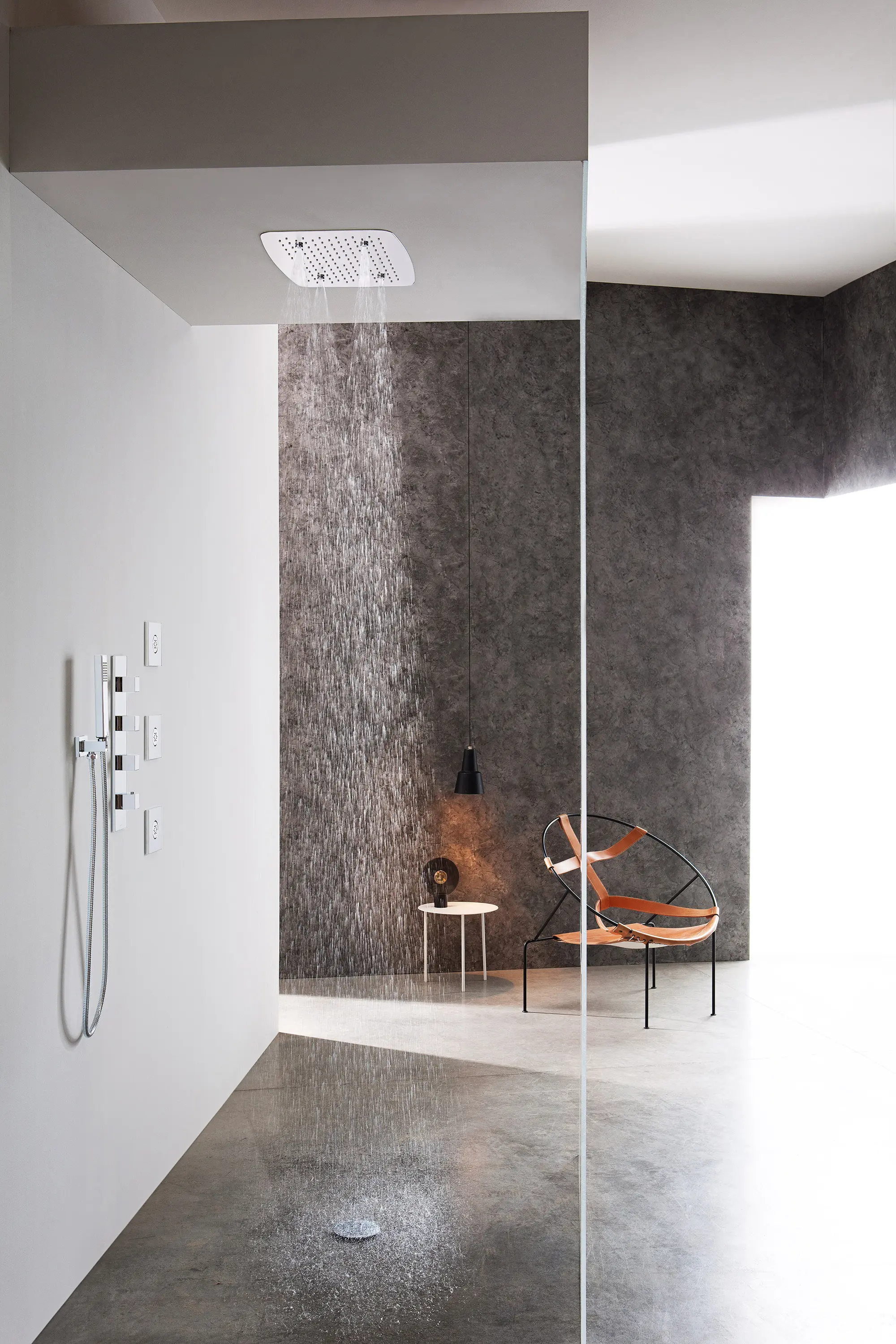 Graff - Aqua-Sense - Rectangular ceiling-mounted showerhead with rain and mist functions - mm 550x350