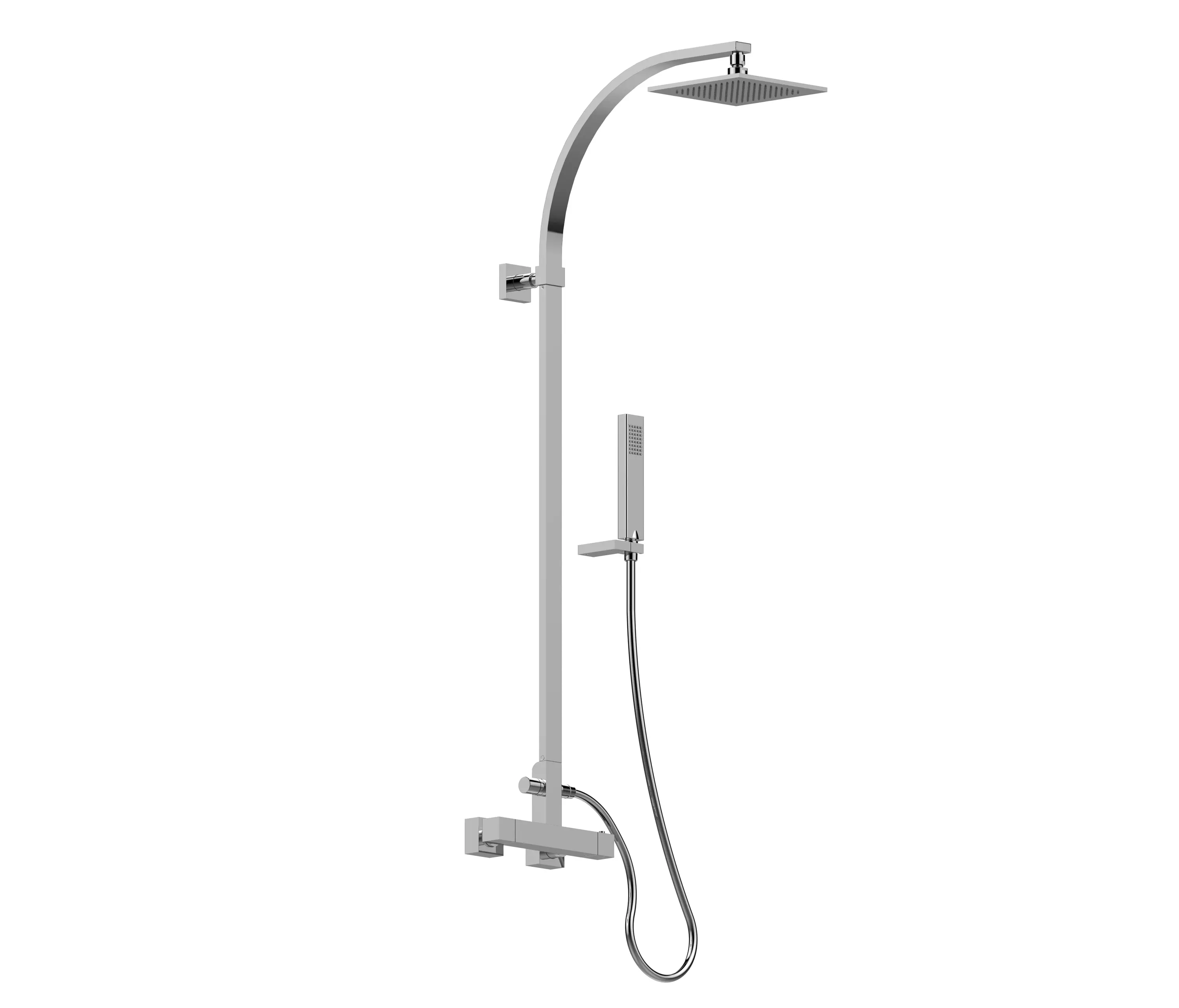 Graff - Incanto - Wall mounted square thermostatic shower column