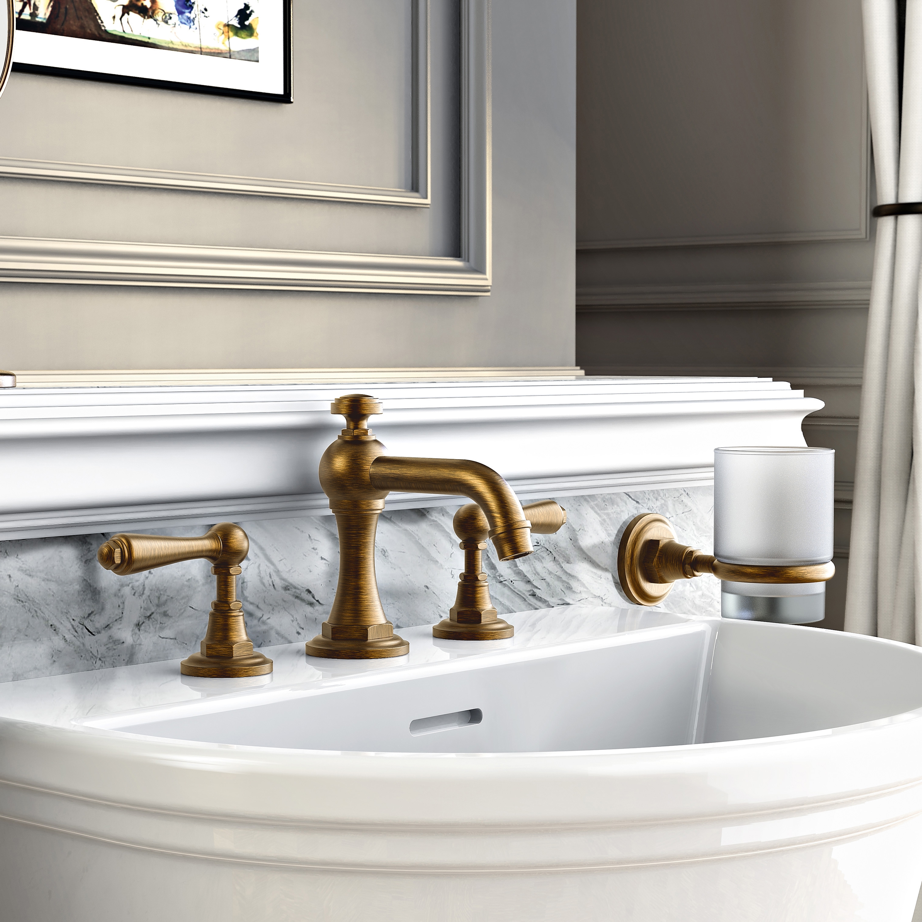 Mostra il prodotto Camden-Batteria lavabo tre fori del produttore Graff