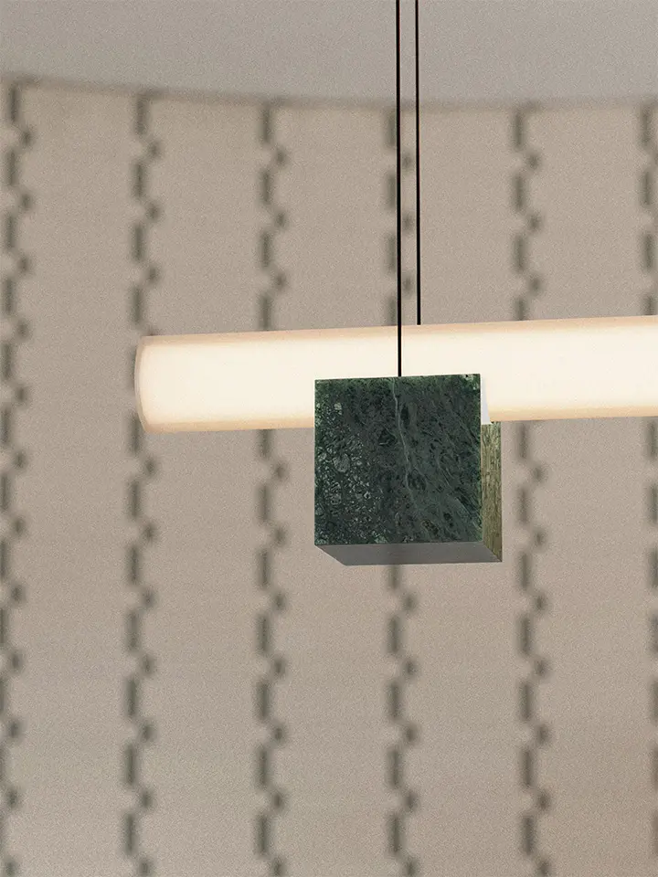 Lambert et Fils - Isle 01A - P3 - Polished aluminium + Red Negrais