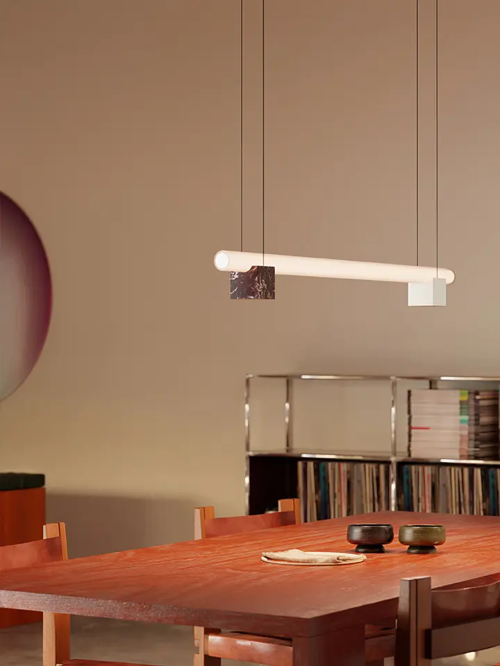 Lambert et Fils - Isle 02A - P3 - Polished aluminium + Red Negrais