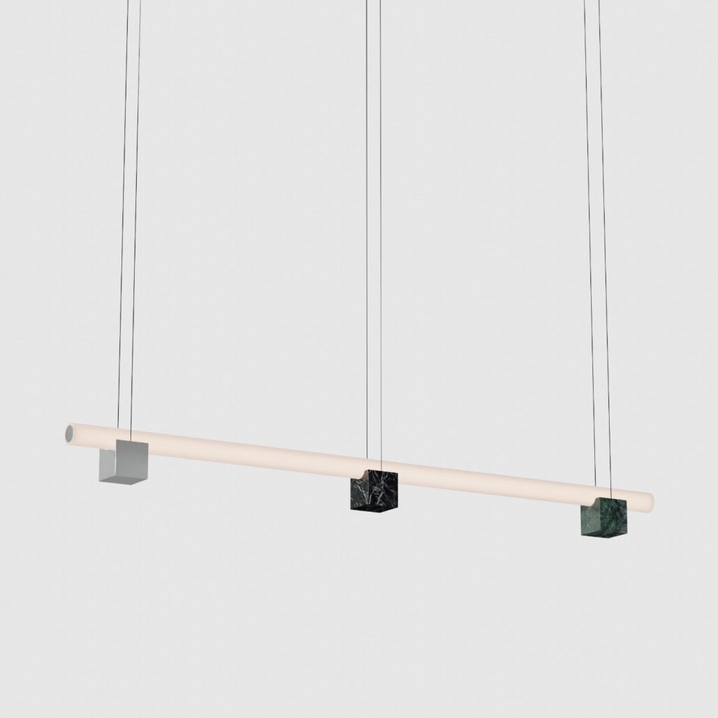 Isle 03A - P2 - Black Marquina + Guatemala Green + Polished aluminium