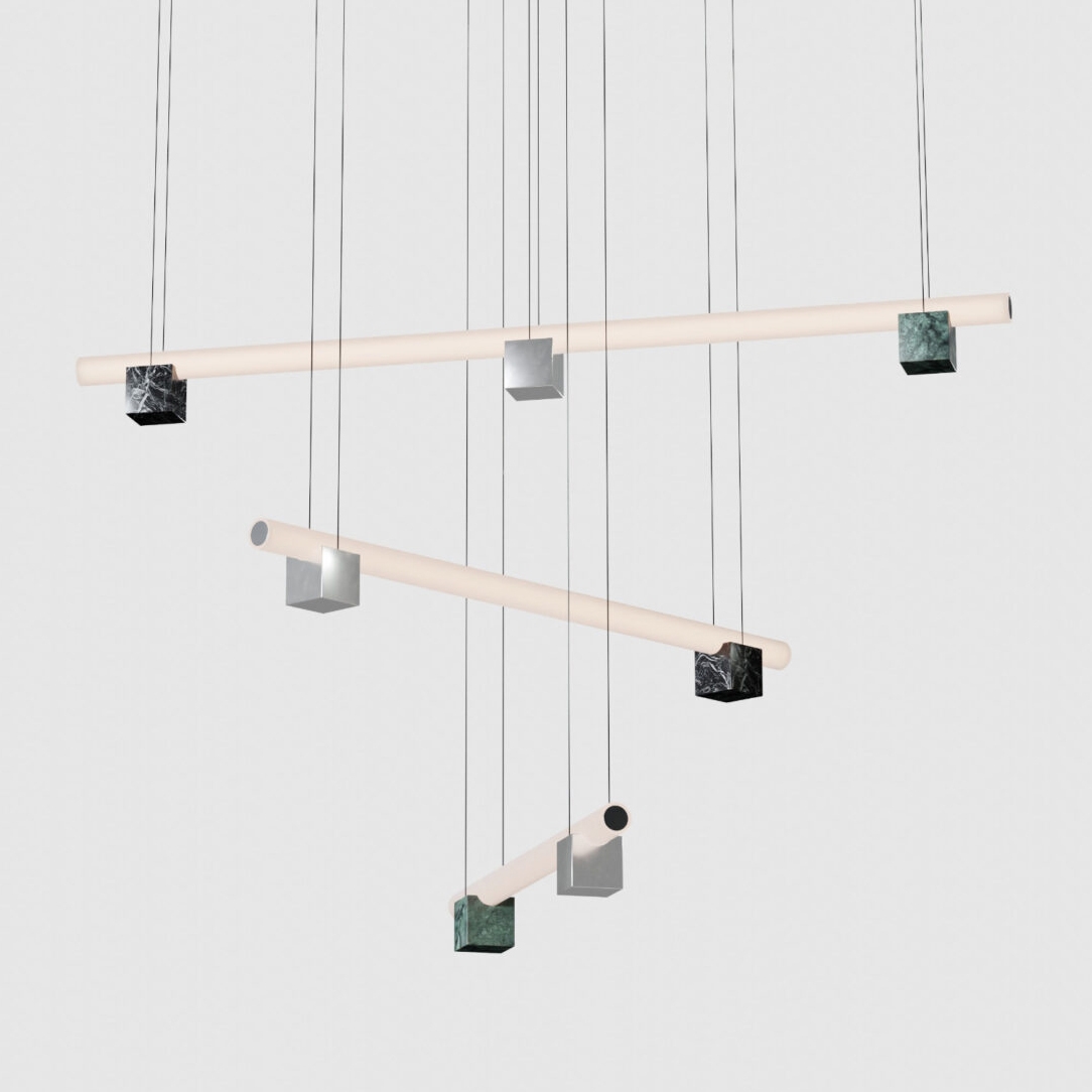 Isle 13 - P2 - Black Marquina + Guatemala Green + Polished aluminium