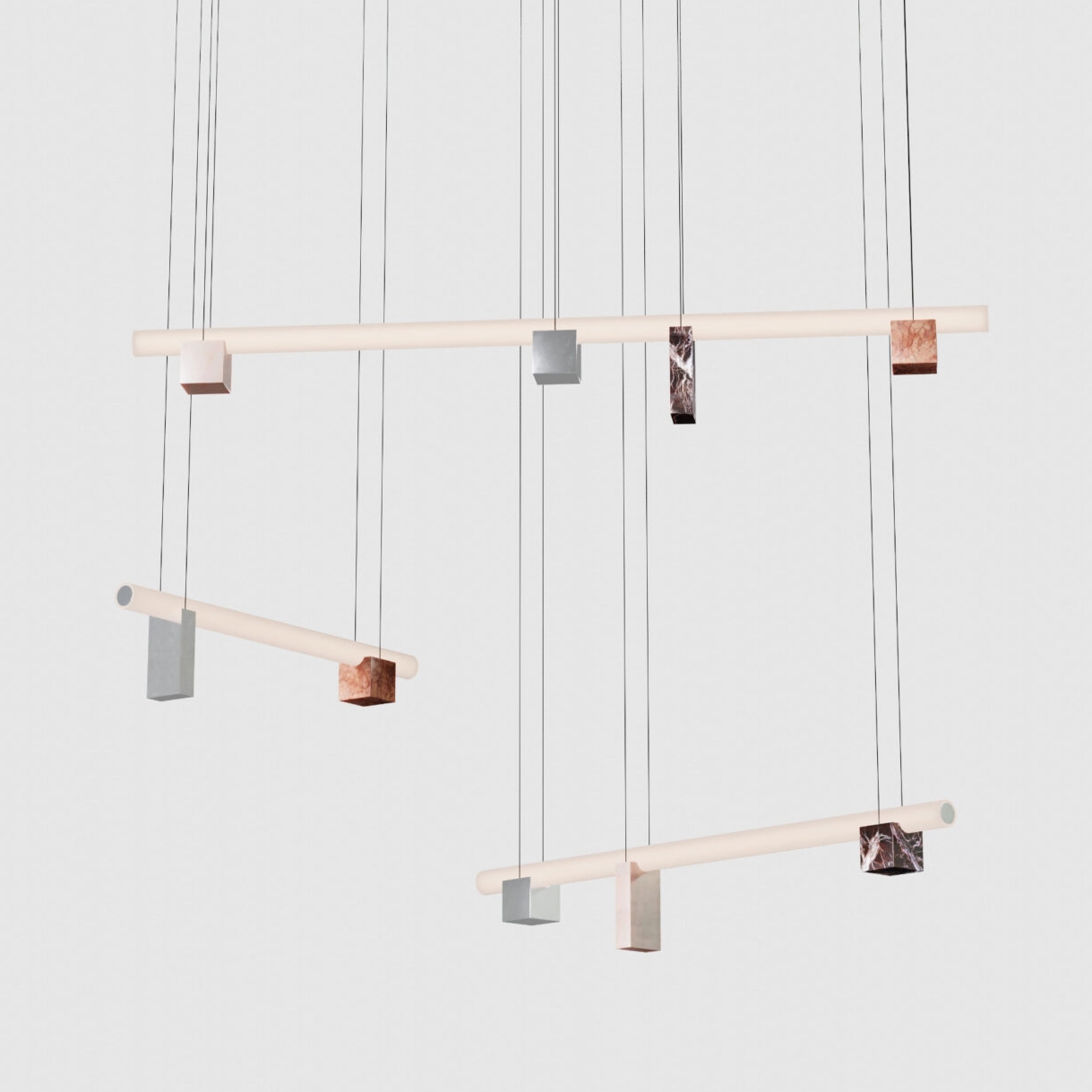 Isle 14 - P3 - Pink Portugal + Polished aluminium + Red Levanto + Red Negrais