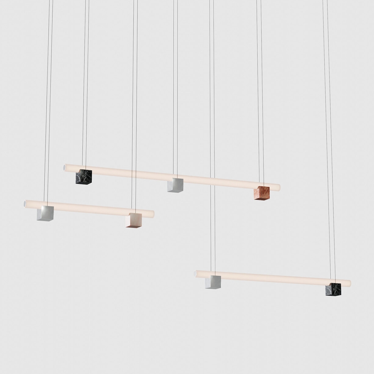 Mostrar el producto Isle 16 - P4 - Black Marquina + Pink Portugal + Polished Aluminium + Red Negrais del fabricante Lambert et Fils